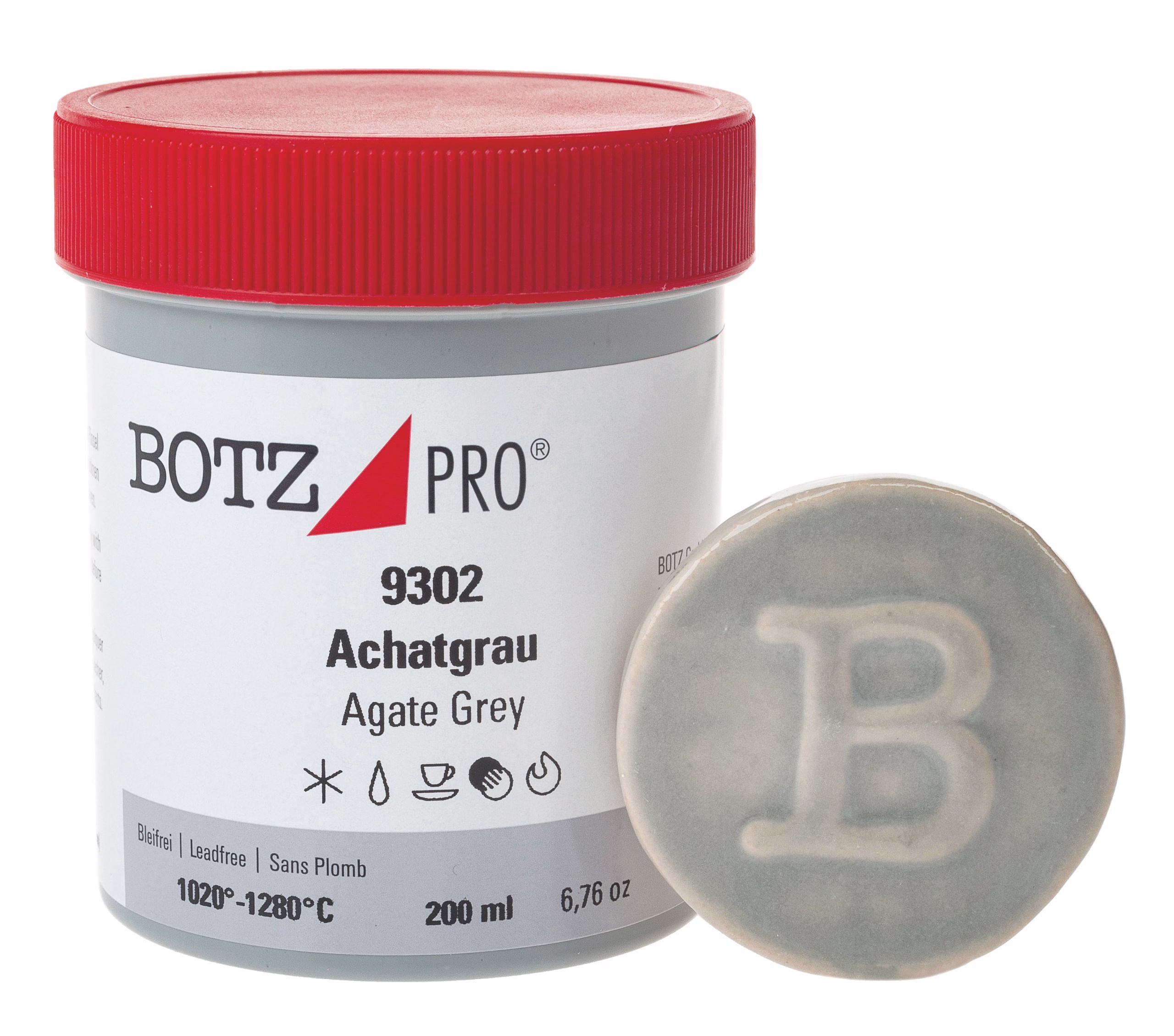 Pro-Glasur Botz, 200 ml achatgrau