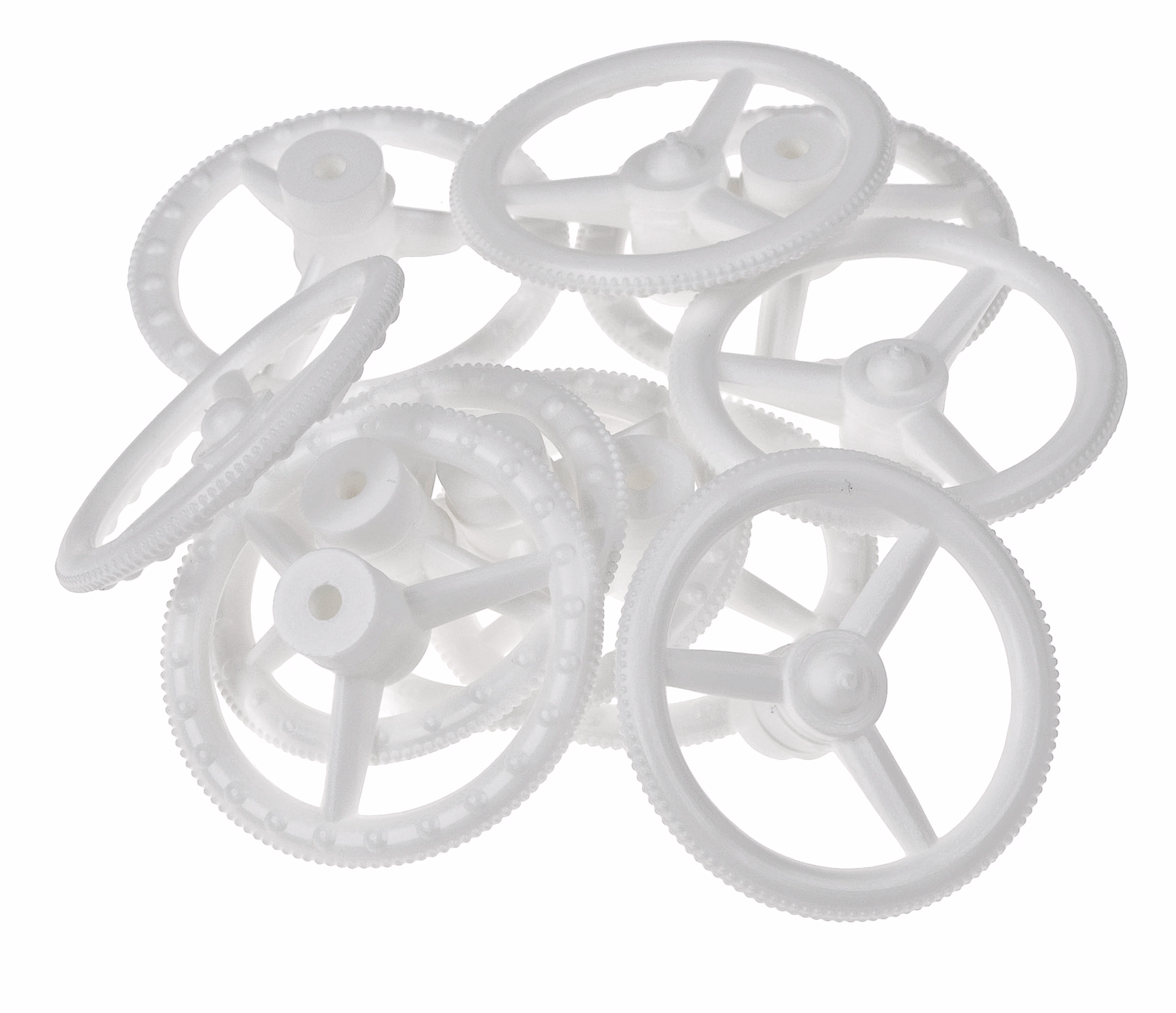 Lenk-Laufräder, 10 Stück weiß (37 mm)