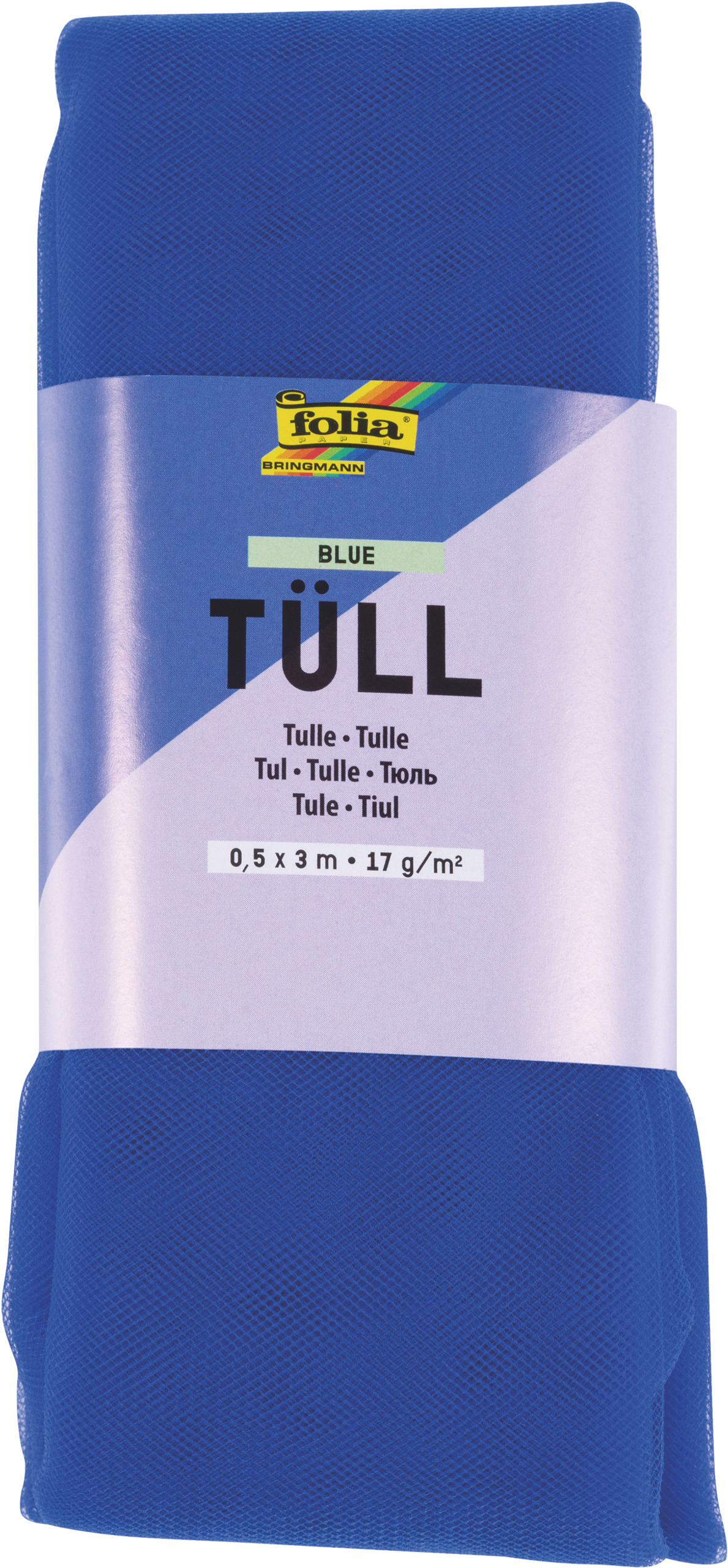 Tüll-Stoff blau