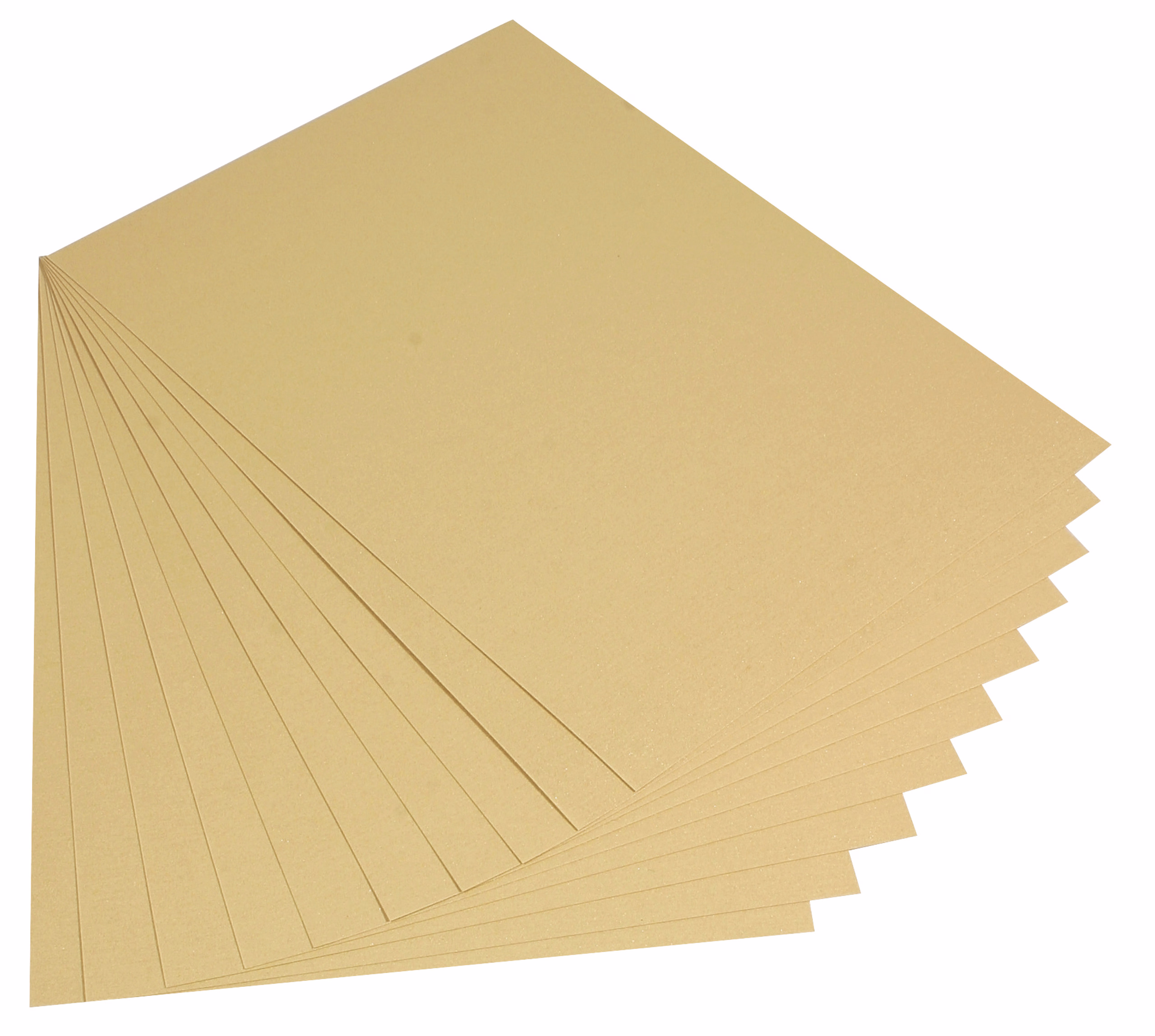 Tonpapier, 10 Bogen gold (50 x 70 cm)