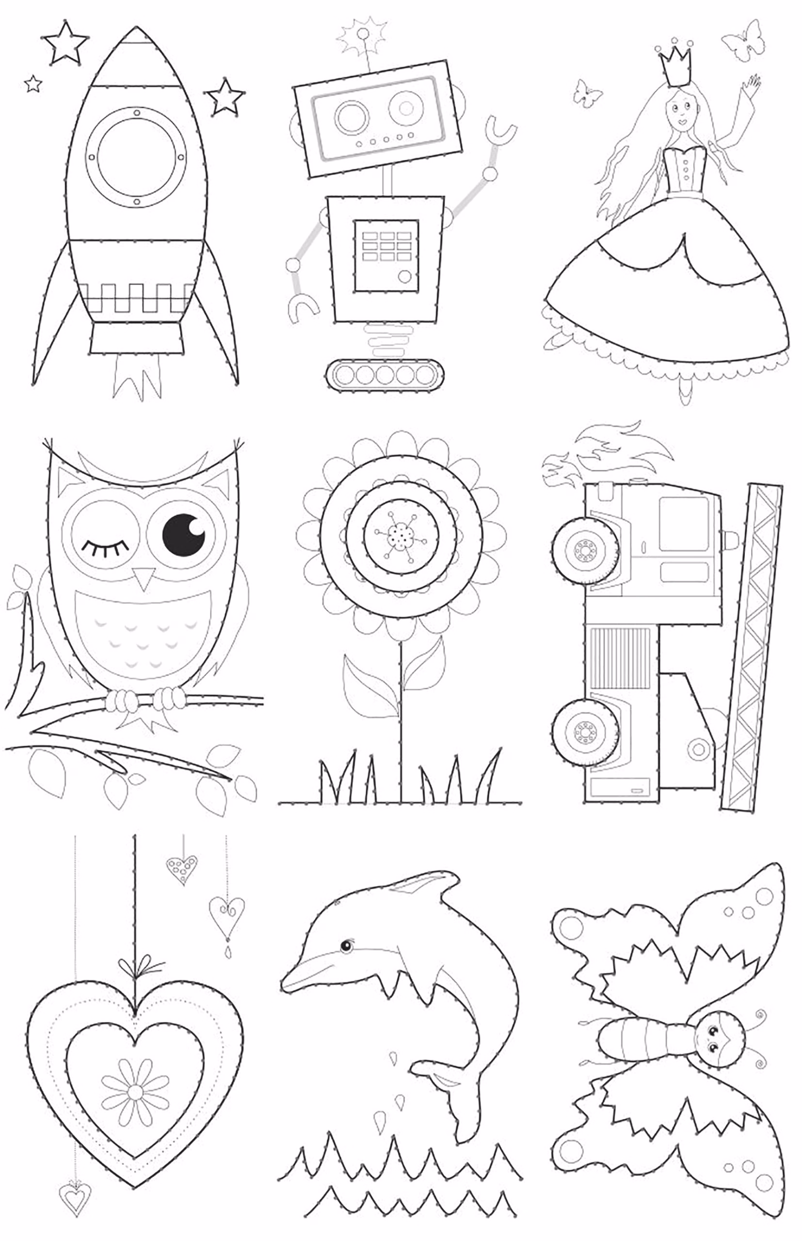 Motiv-Ausnähkarten, 48 Blatt weiß sortiert