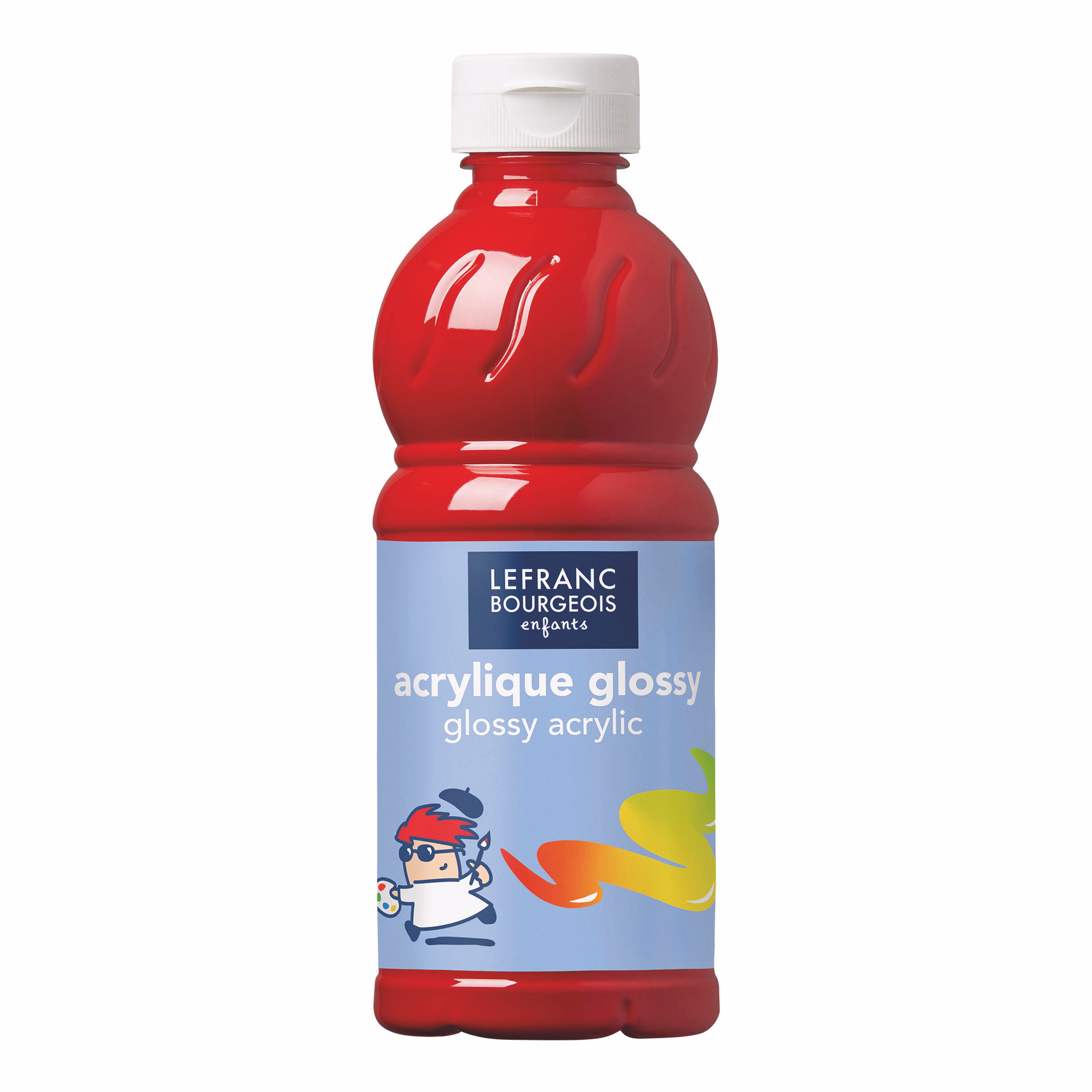 colore acrilico Glossy, 500 ml rosso brillante