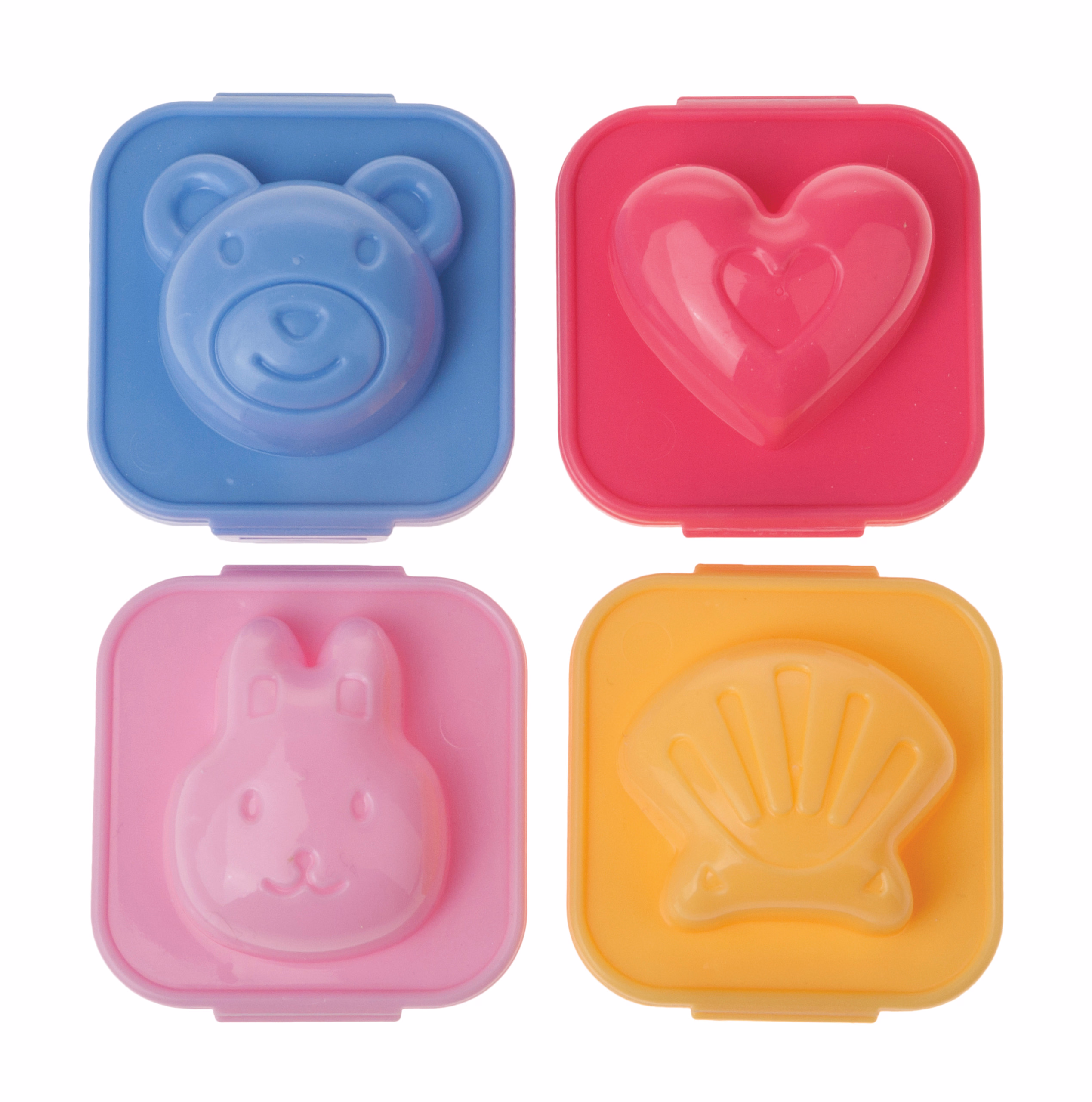 Modellierformen, 4er-Set farbig sortiert