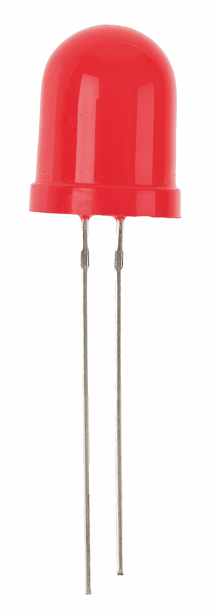 Jumbo lichtdiodes (10 mm) rood, 10 stuks