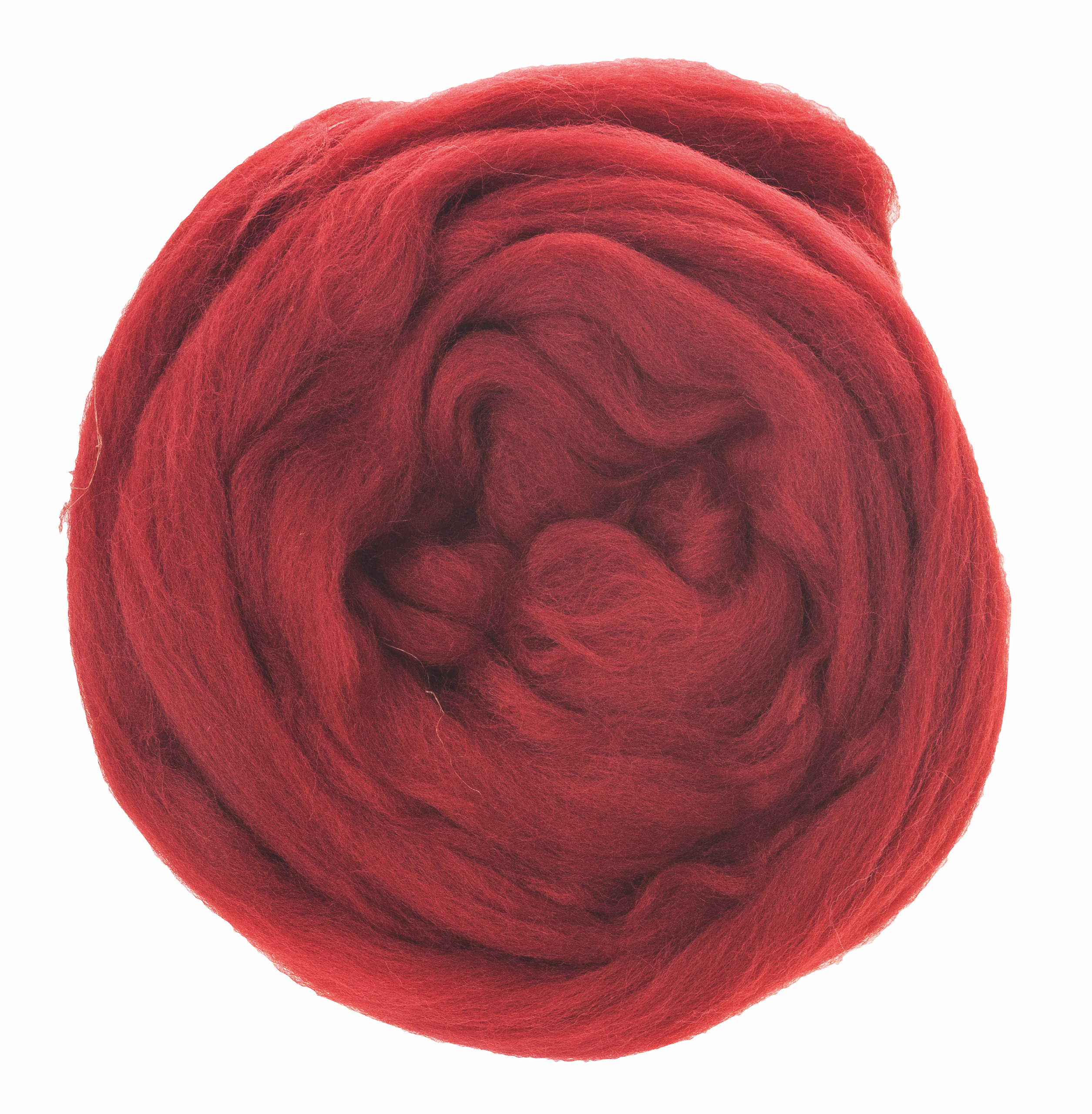 Lana de oveja para fieltrar (50 g) rojo oscuro