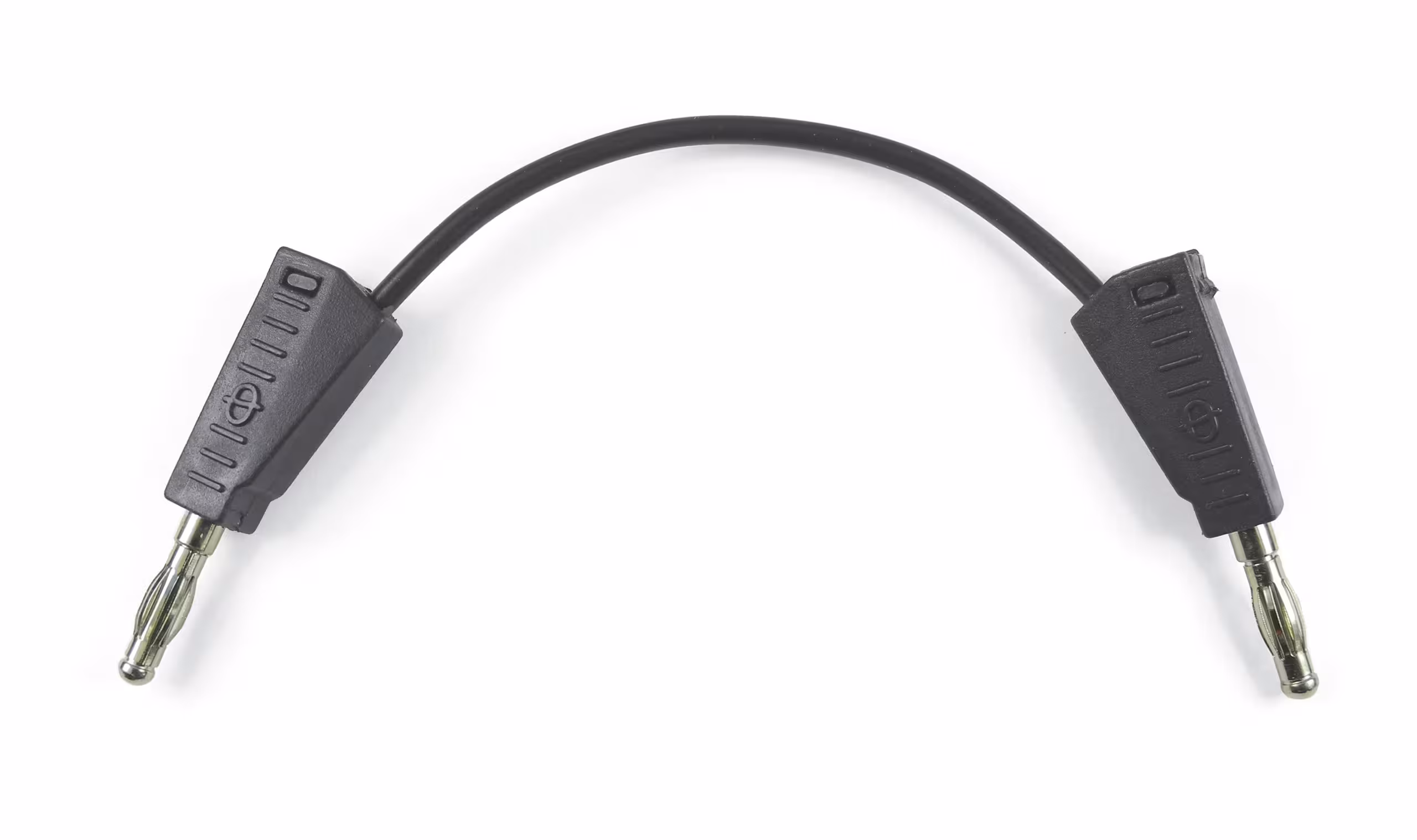 Cordon fiche banane Vantek, double - noir