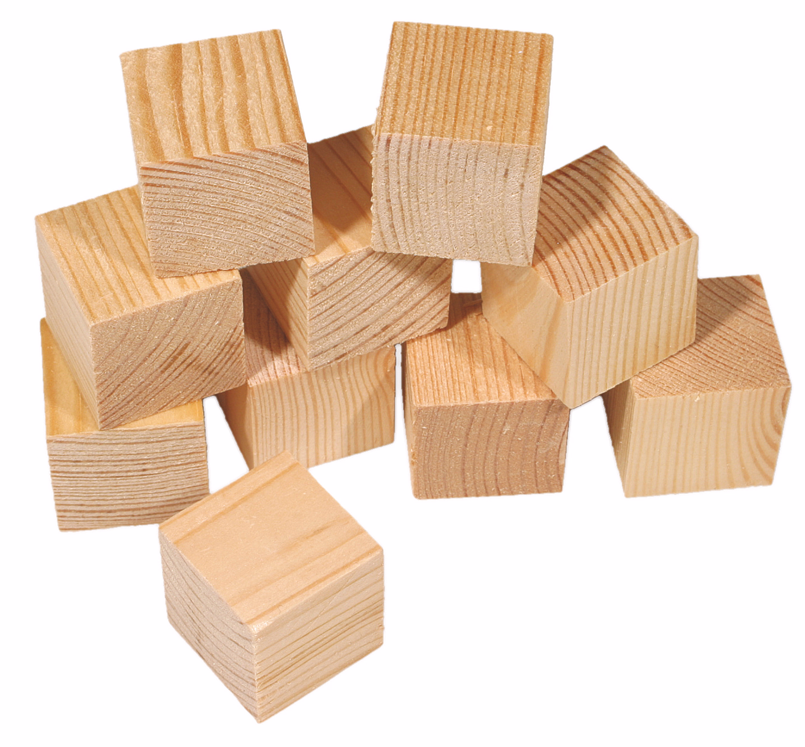 Cubos de pino de 2ª sel. (25 x 25 x 25 mm) 10 ud.