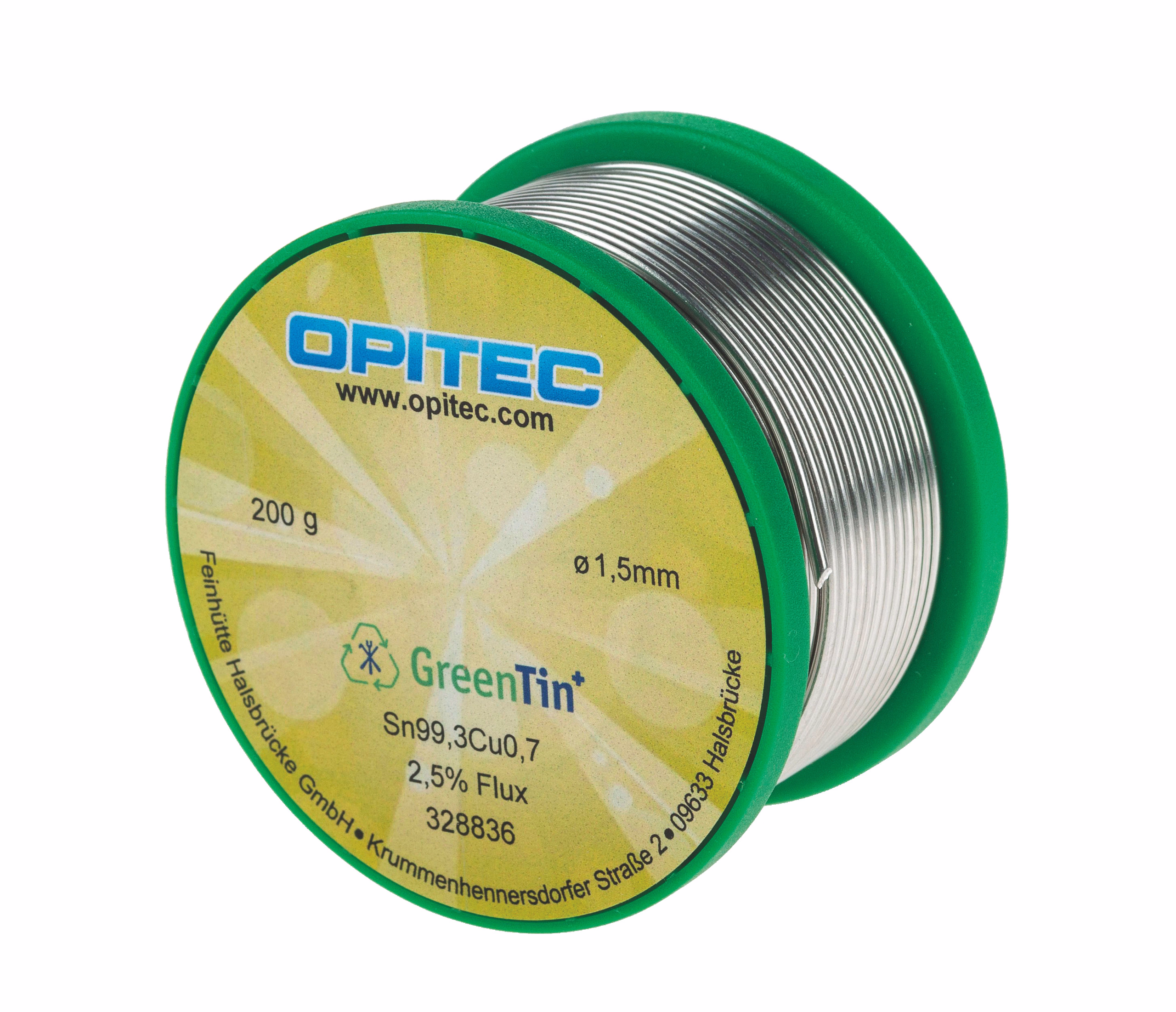OPITEC Elektroniklot, Sn99,3Cu0,7, 1,5 mm, 200 g