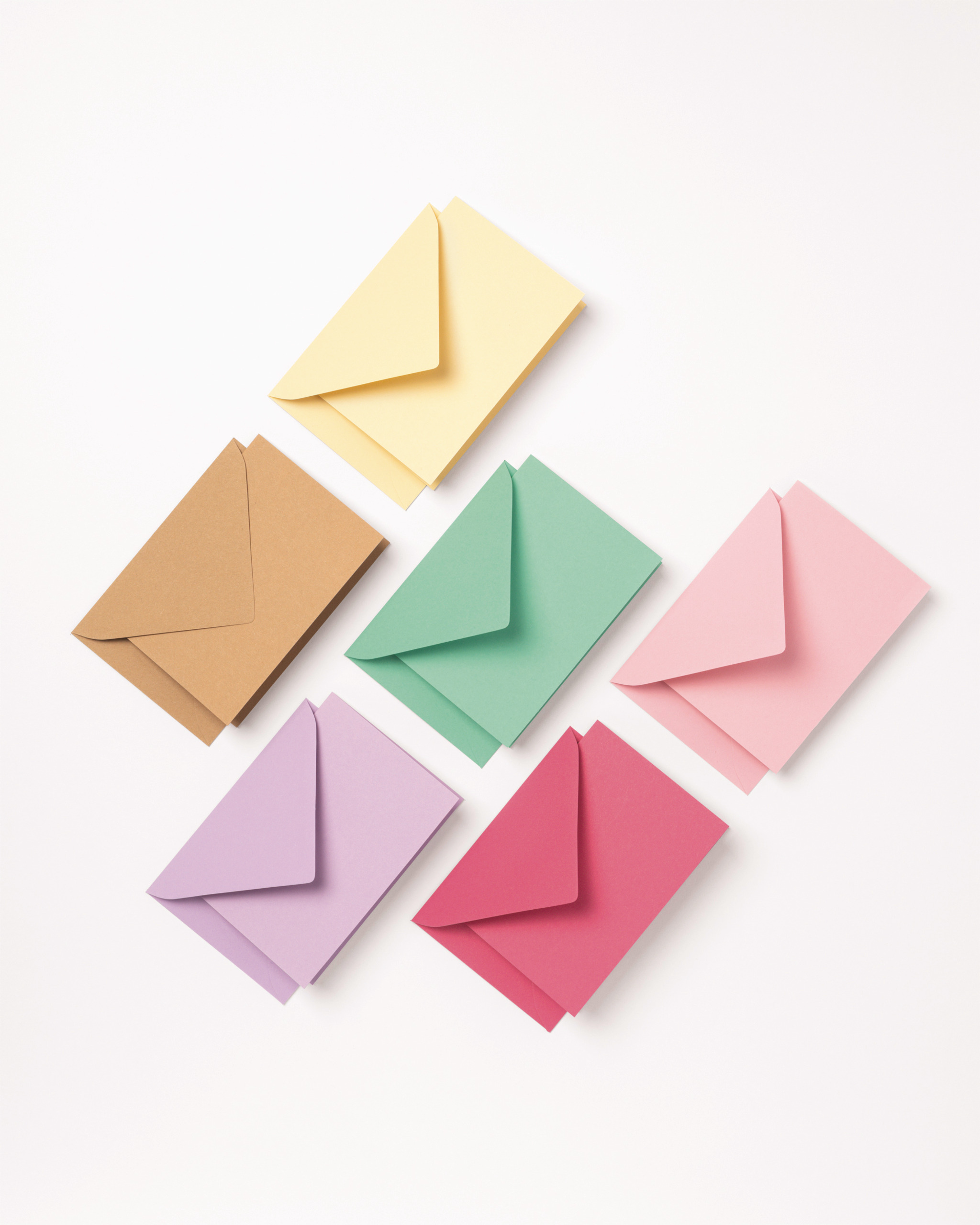 Klappkarten/ Umschläge Pastell 6er-Set