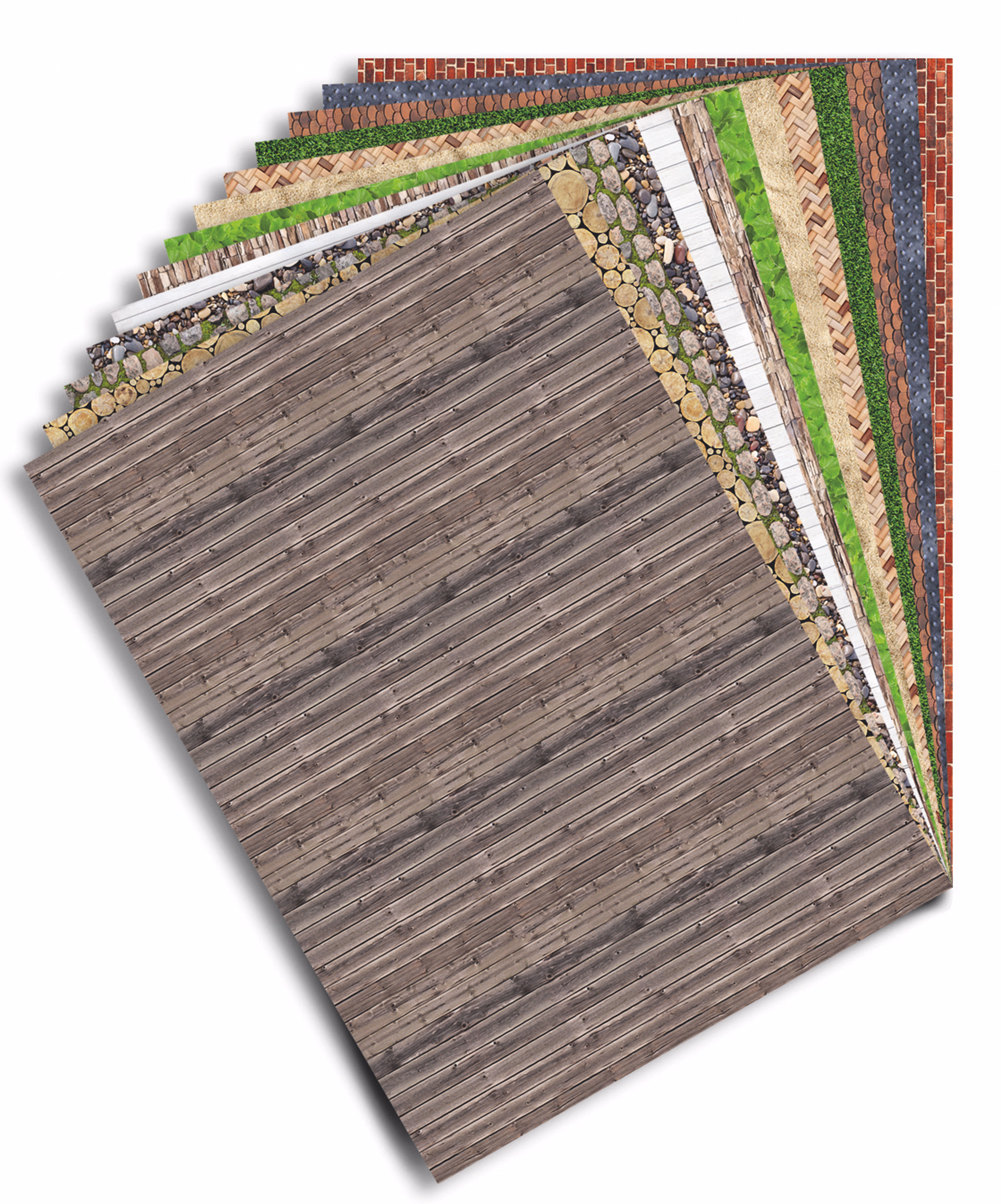 Motivkarton, 13 Blatt Strukturen (50 x 70 cm)