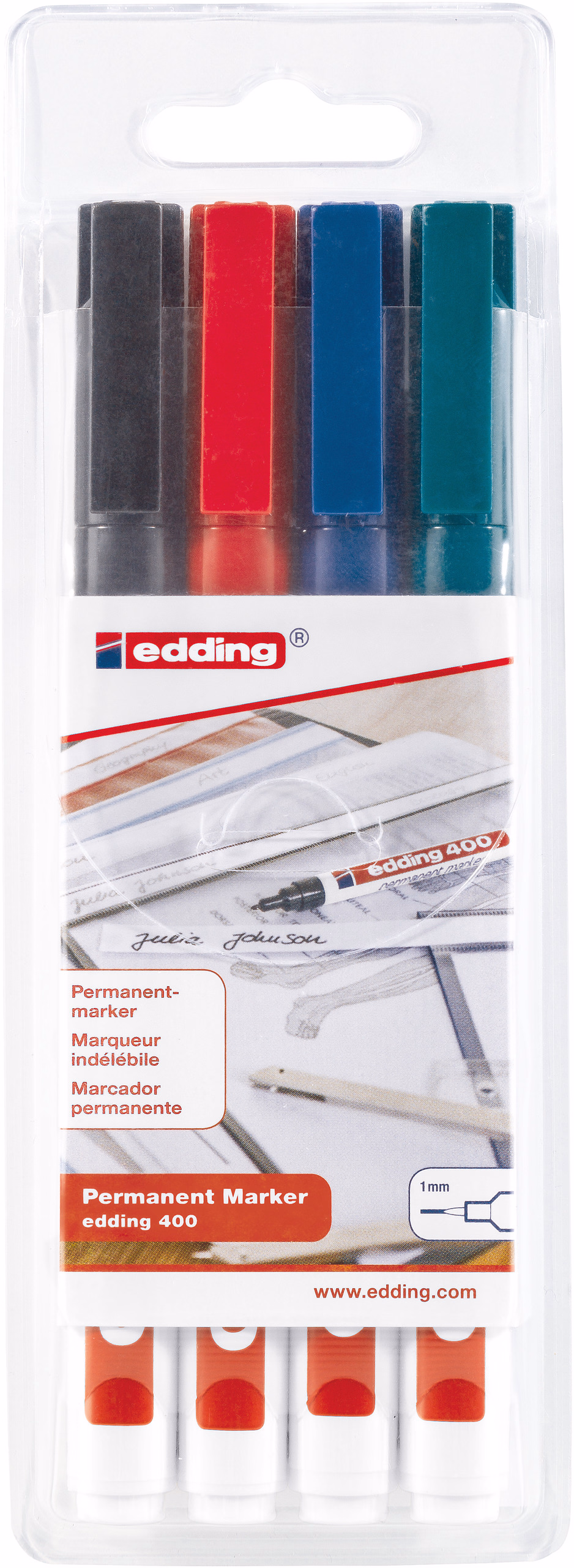edding 400 (1 mm), 4er-Set