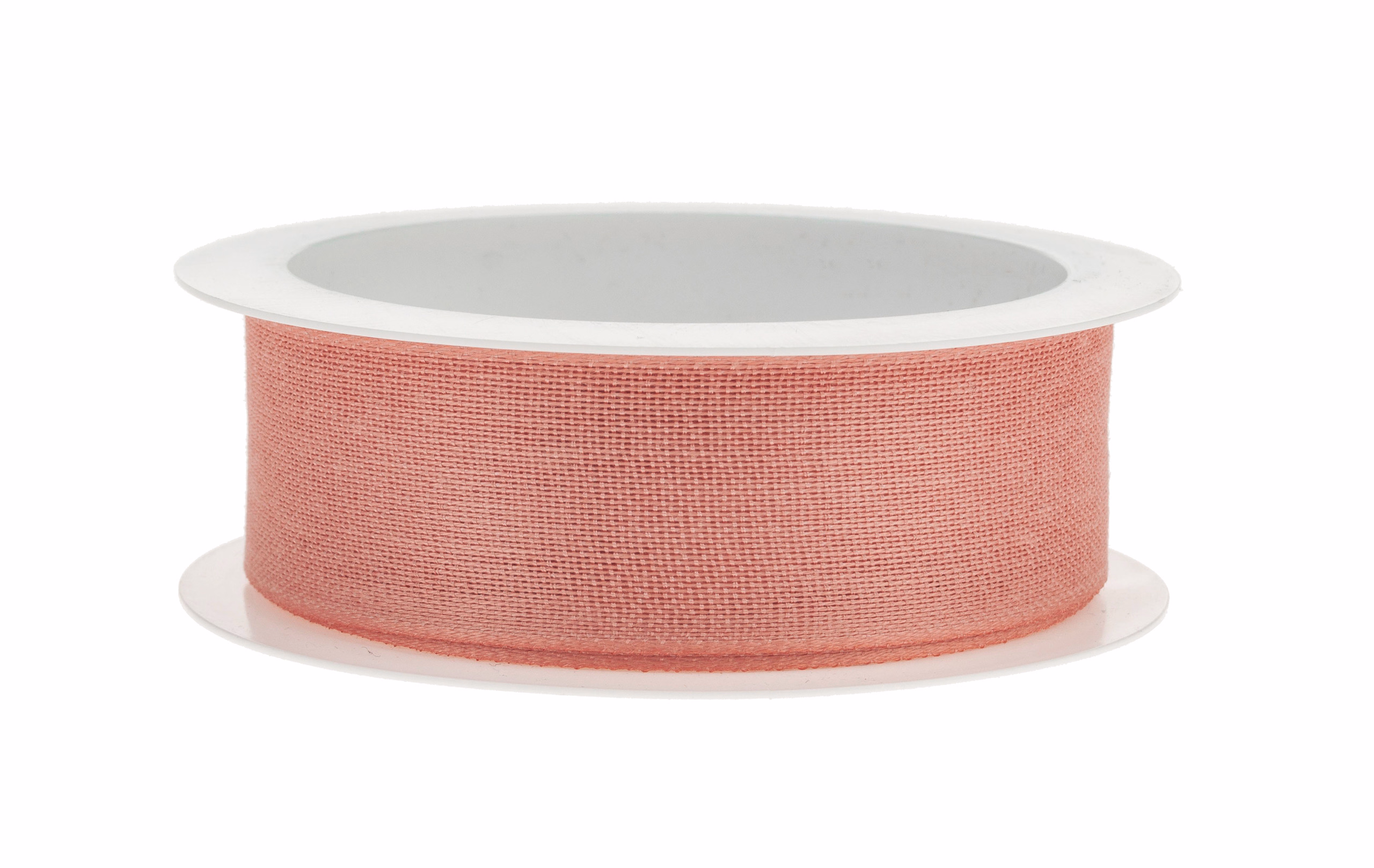 Lint - katoen look (25 mm) 10 m, blush roze