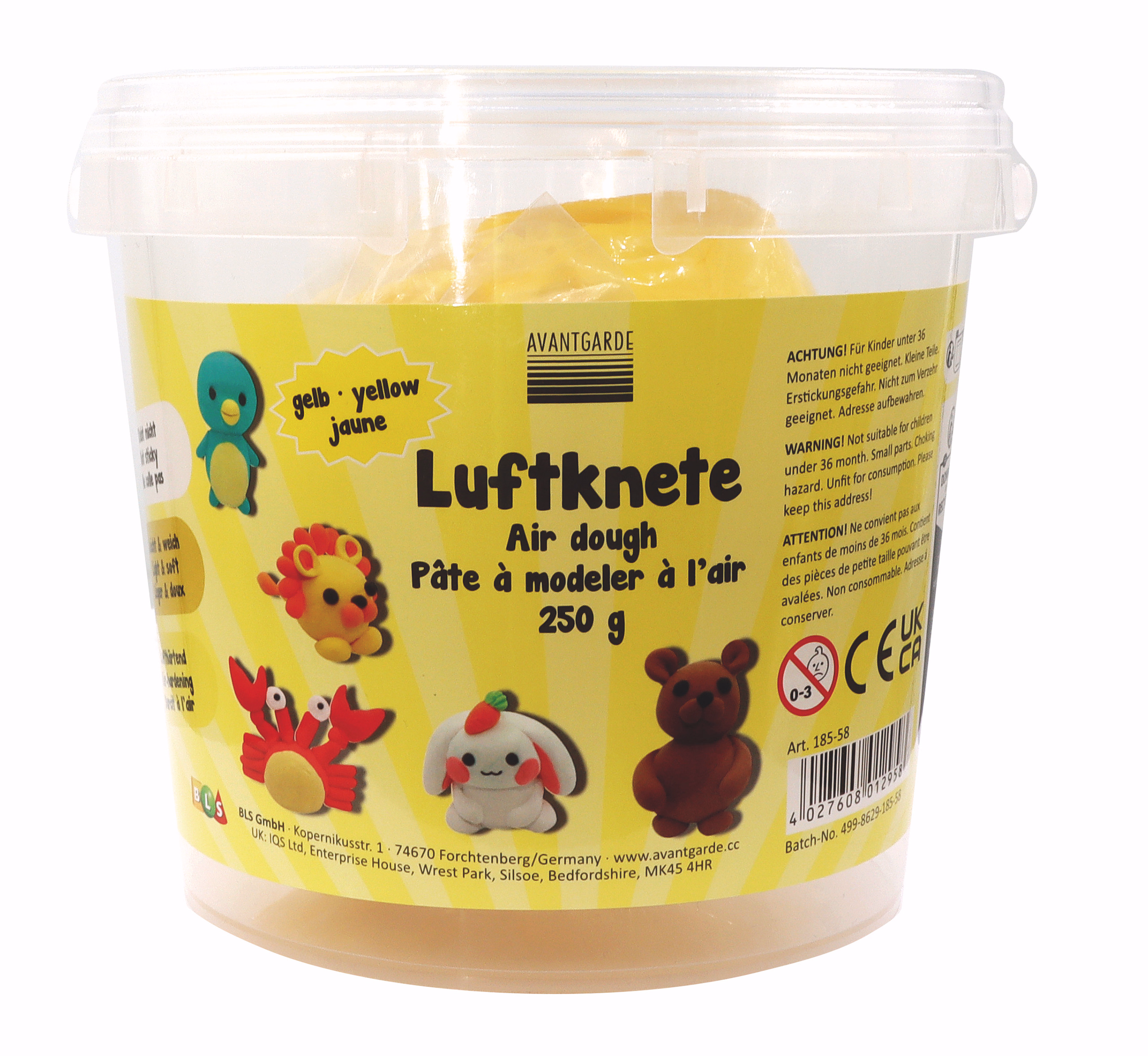 Luftknete 250 g, gelb