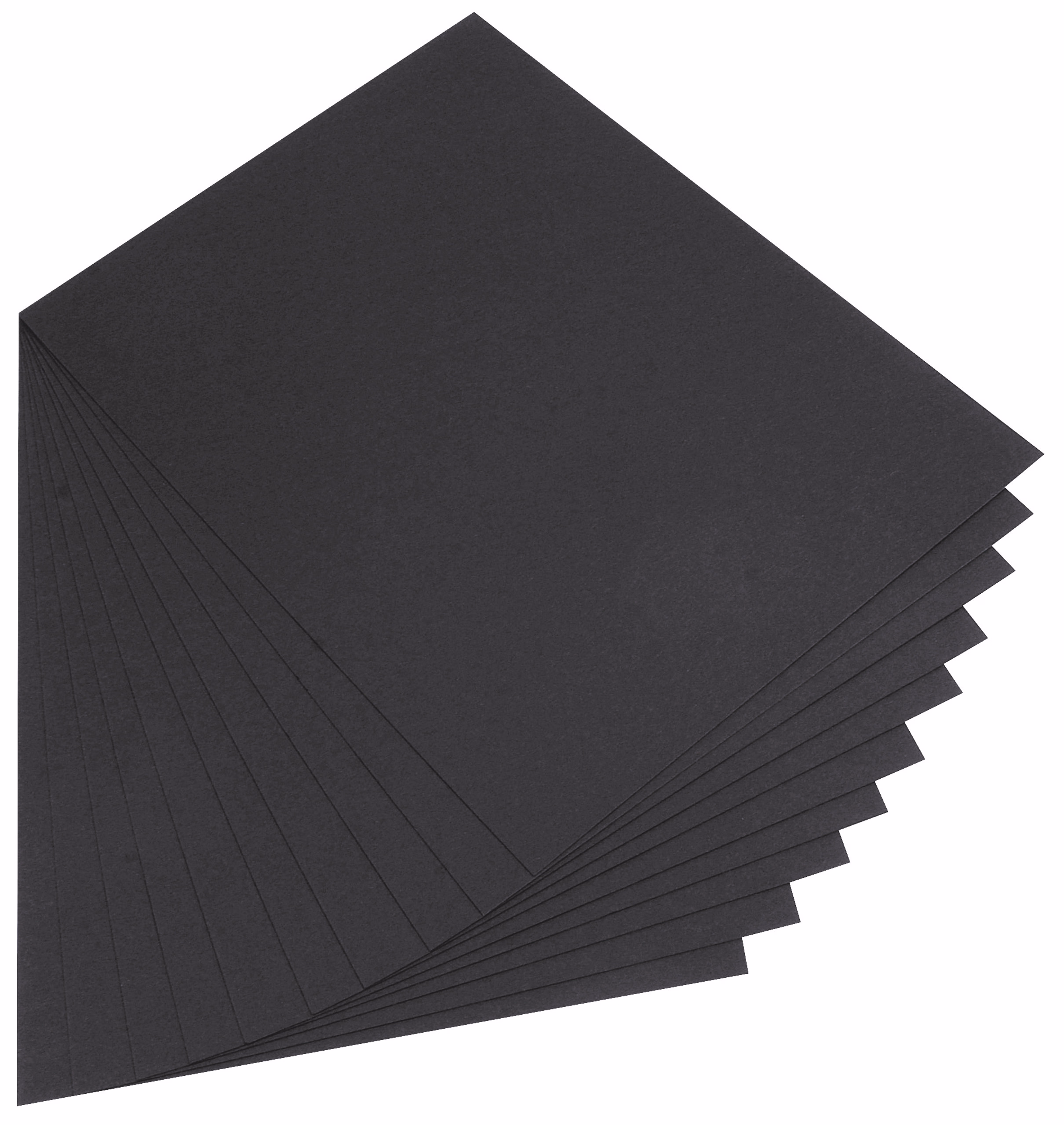 Tonpapier, 10 Bogen schwarz (50 x 70 cm)