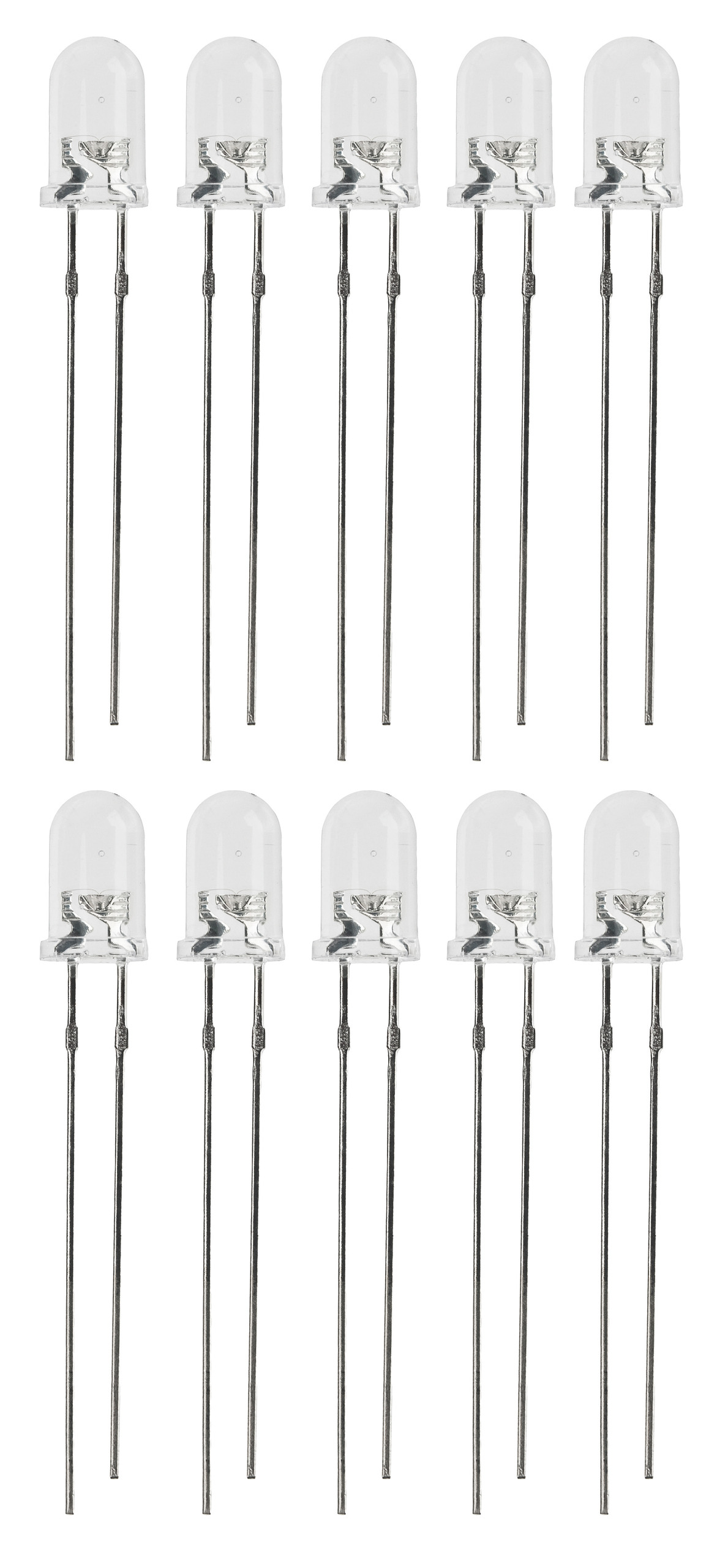 Ultrahell Leuchtdioden ultrahell, 10 Stück weiß (5 mm) | weiß | 205374