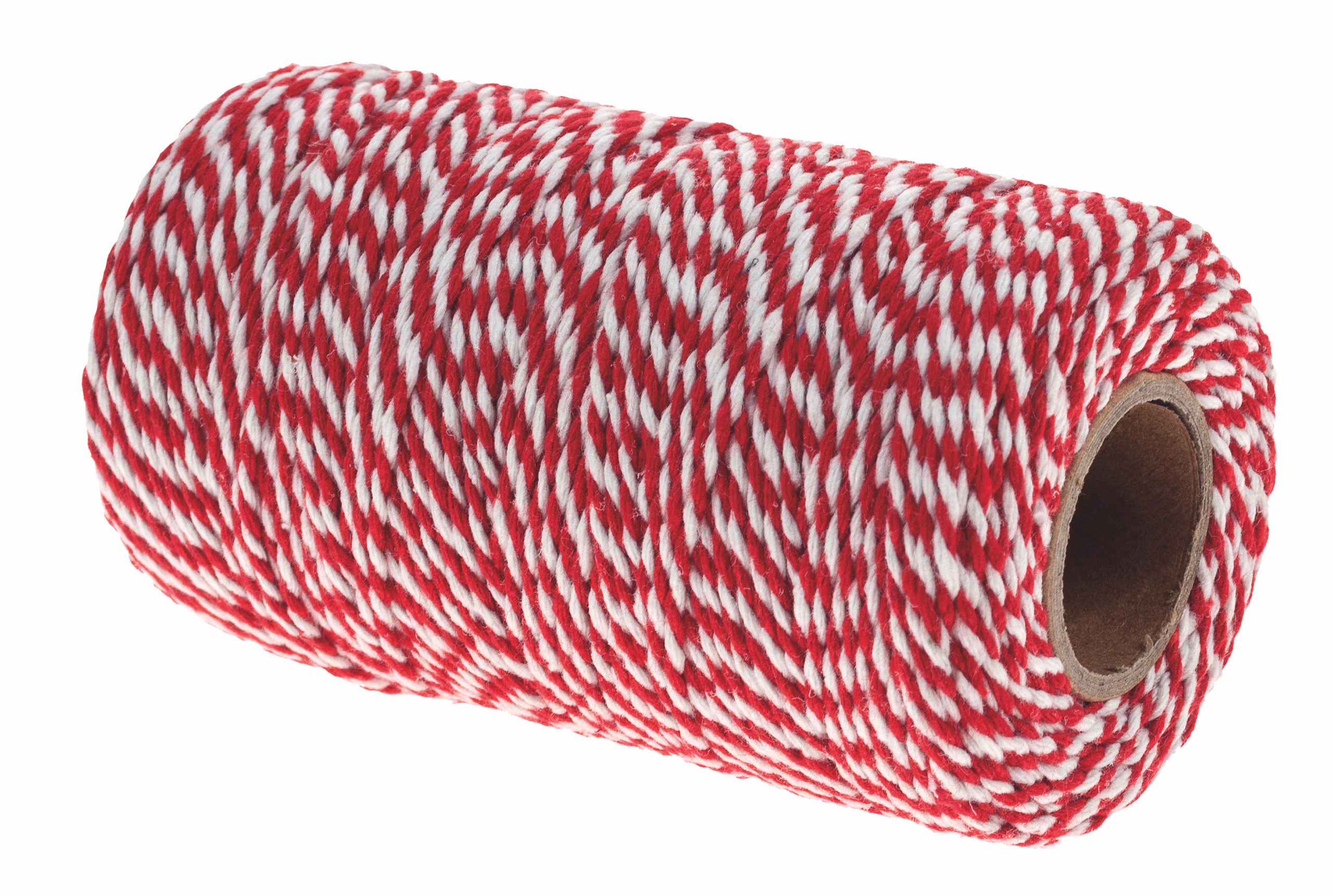 Cordoncino decorativo, 100 m, bianco/rosso