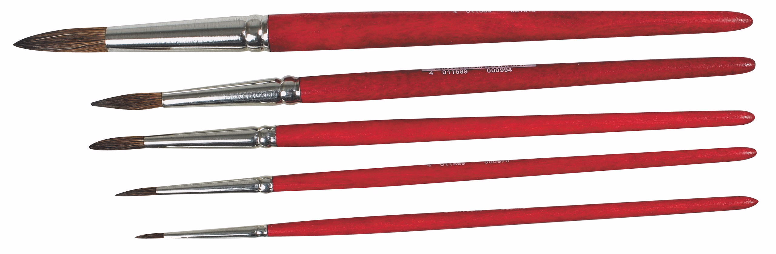 Set di pennelli punta rotonda, completo