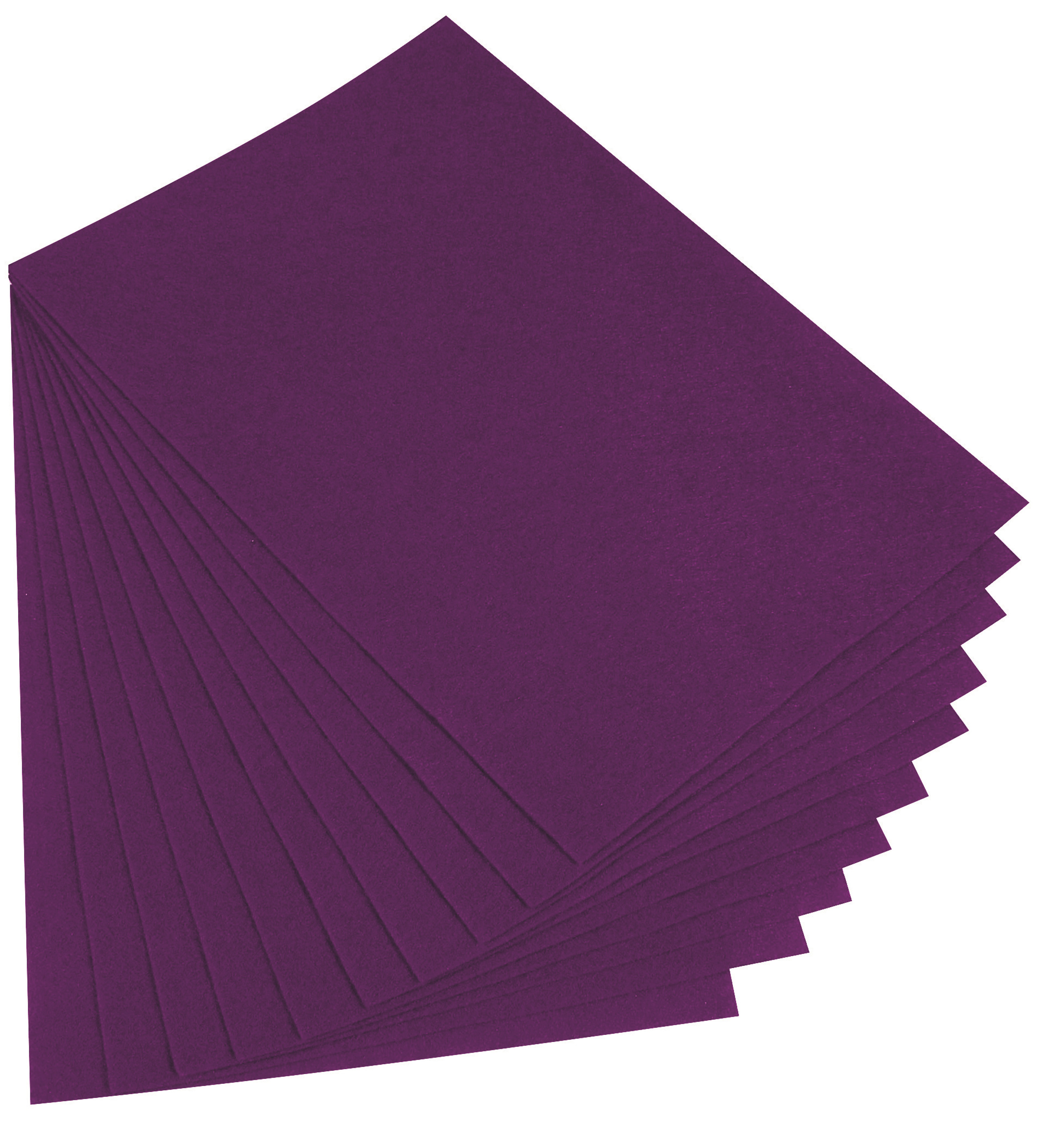 Bastelfilz, 10 Platten lila (1,5 x 200 x 300 mm)