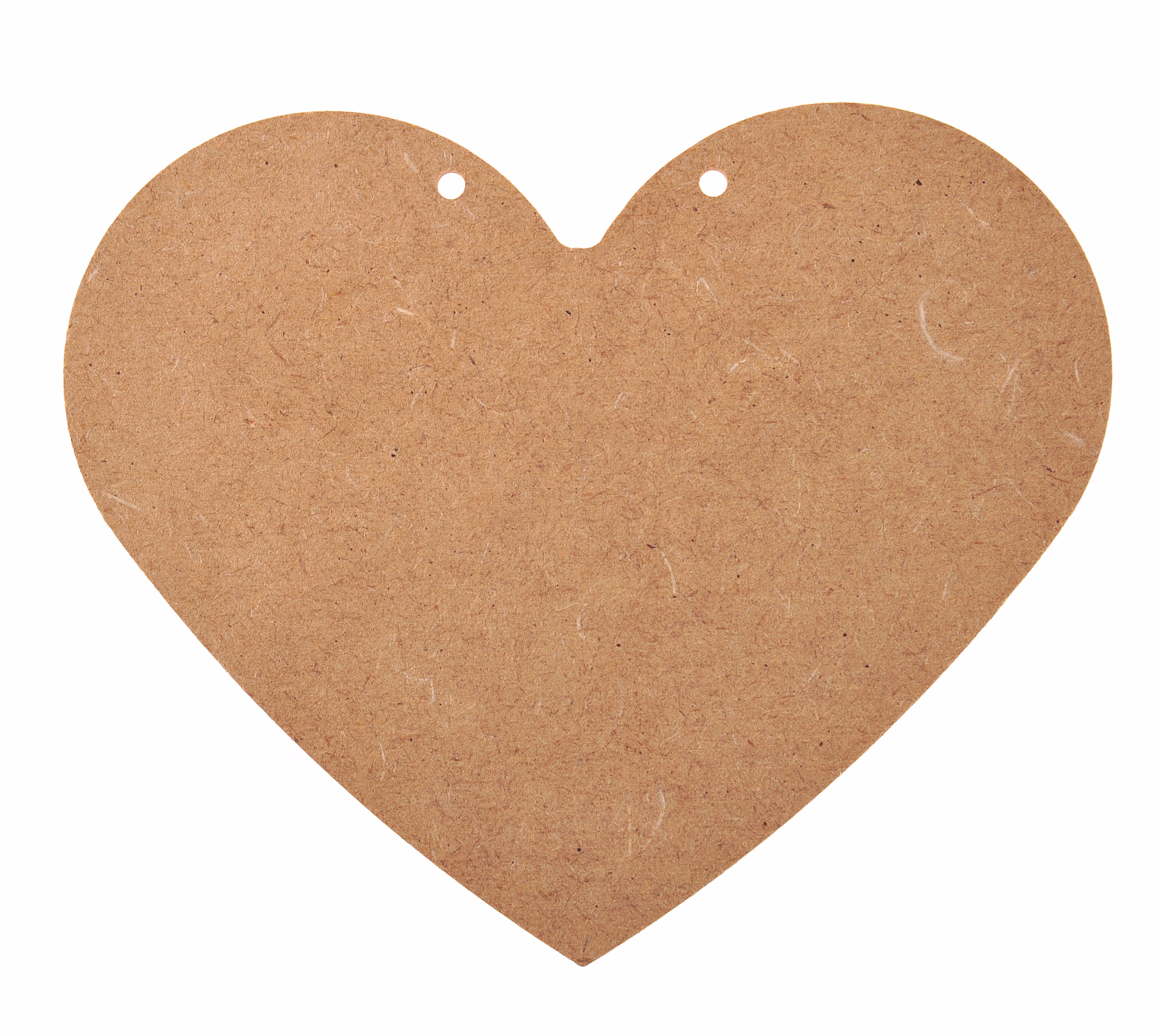 Coeur en bois avec 2 trous (160 x 135 mm)