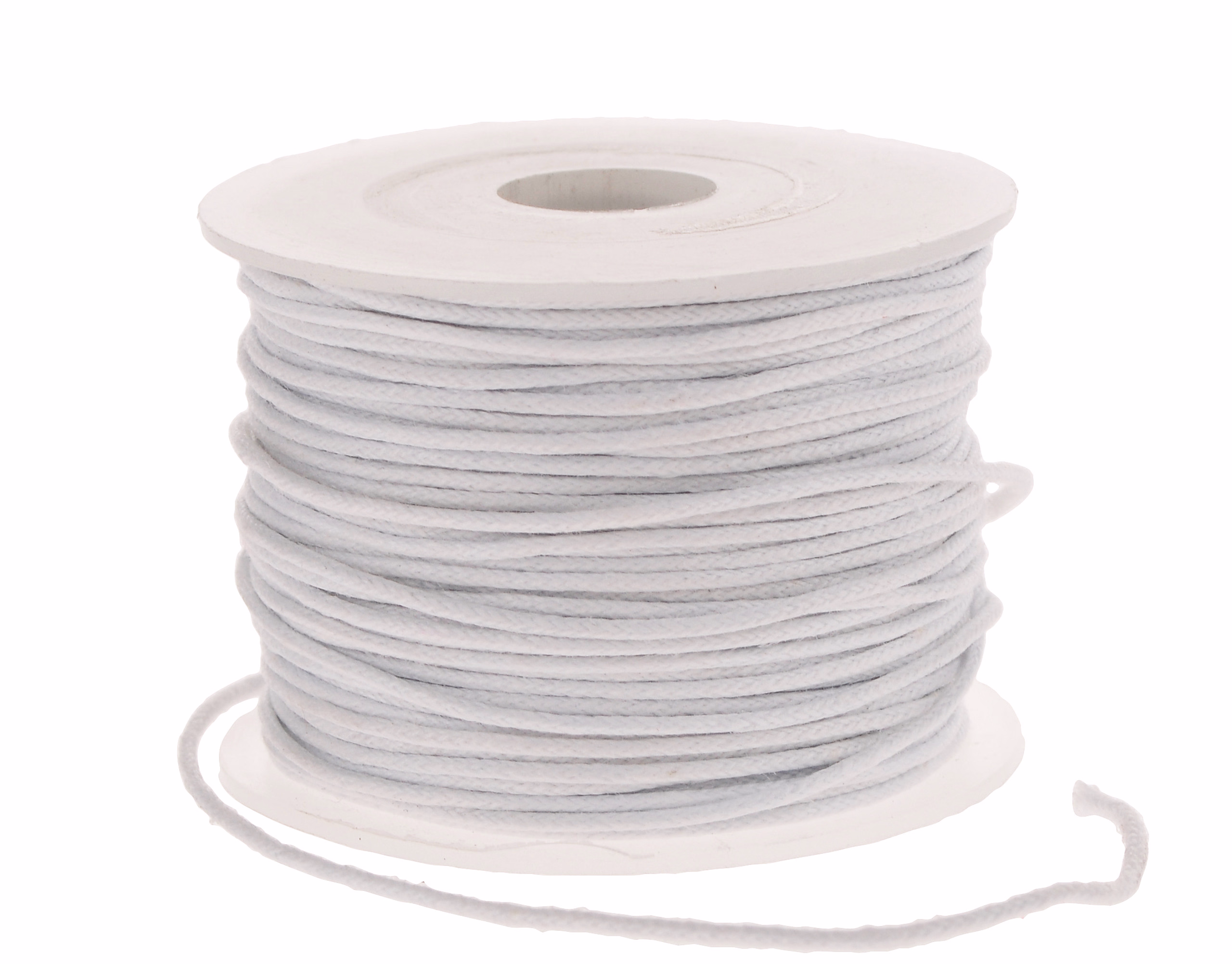 Cordón de cuero artificial (ø 1mm x 25m), blanco