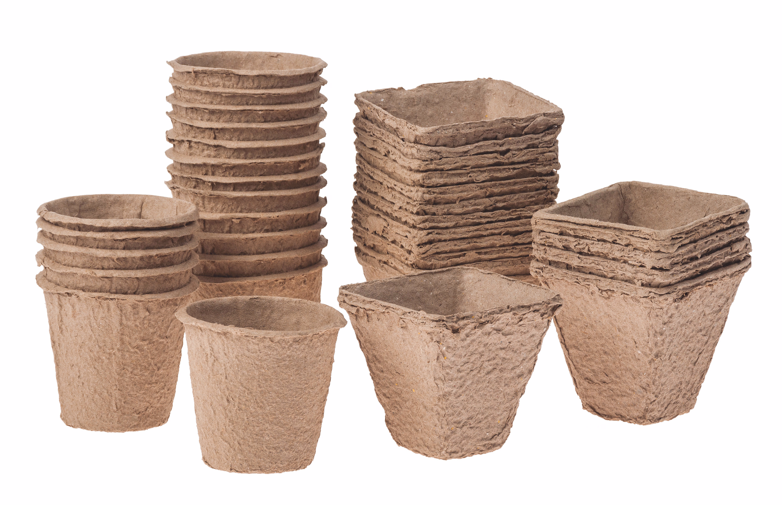 Papier Pflanzentopf 36er-Set naturbraun