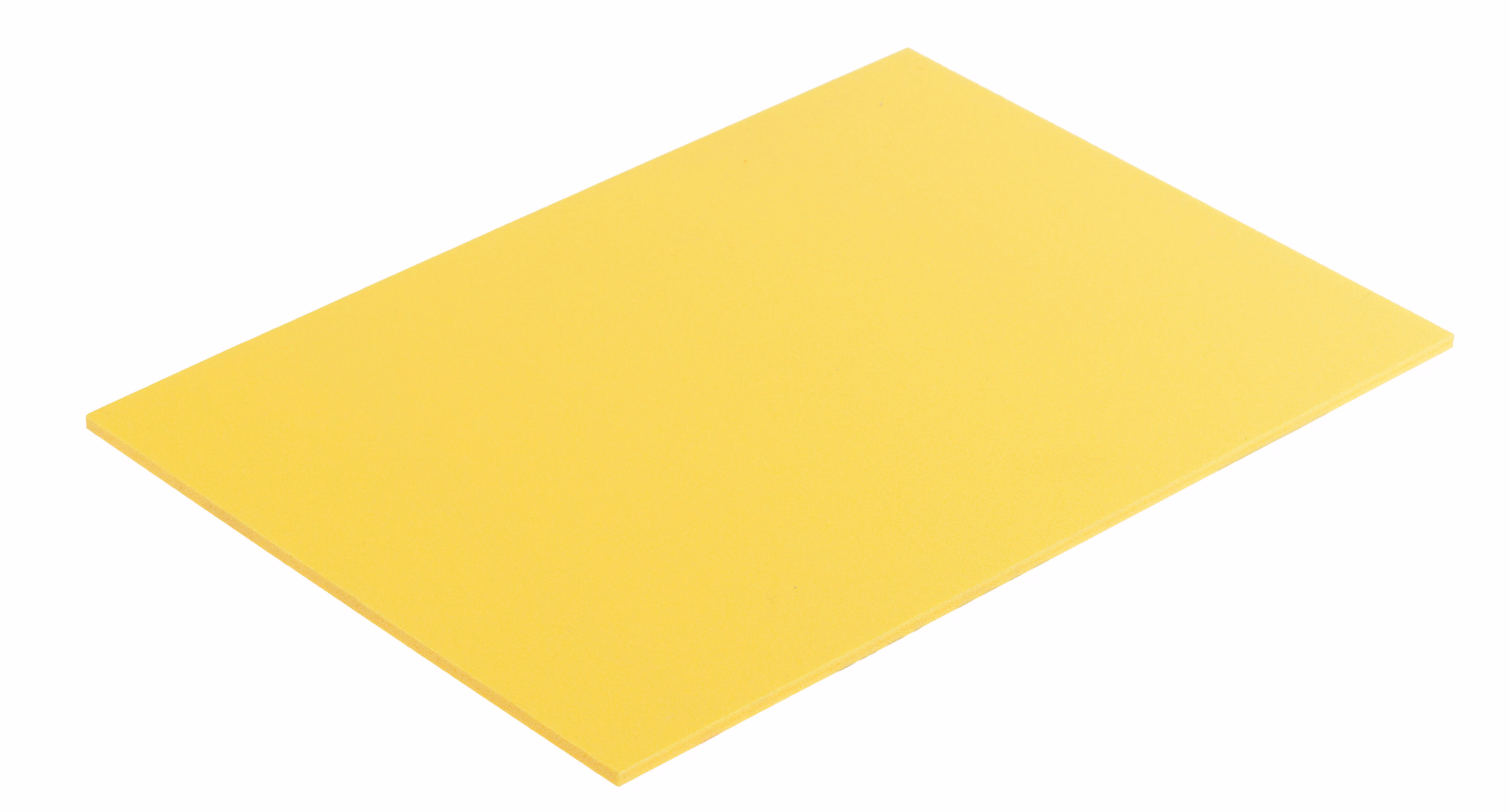 Plaque en mousse rigide de PVC, jaune 3 x 150 x 210 mm