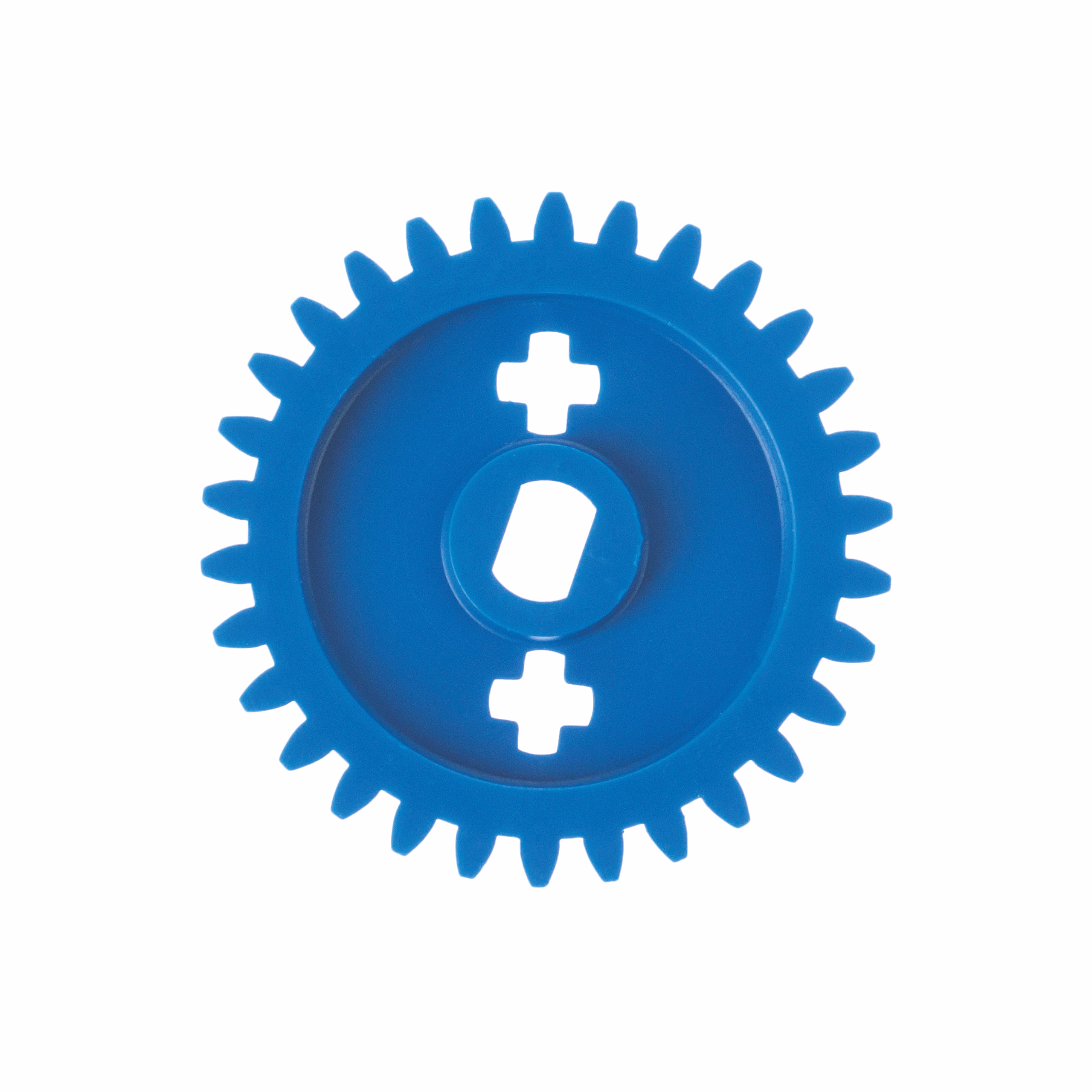 Zahnräder Z30 Modul 1, 10 Stück Langloch blau