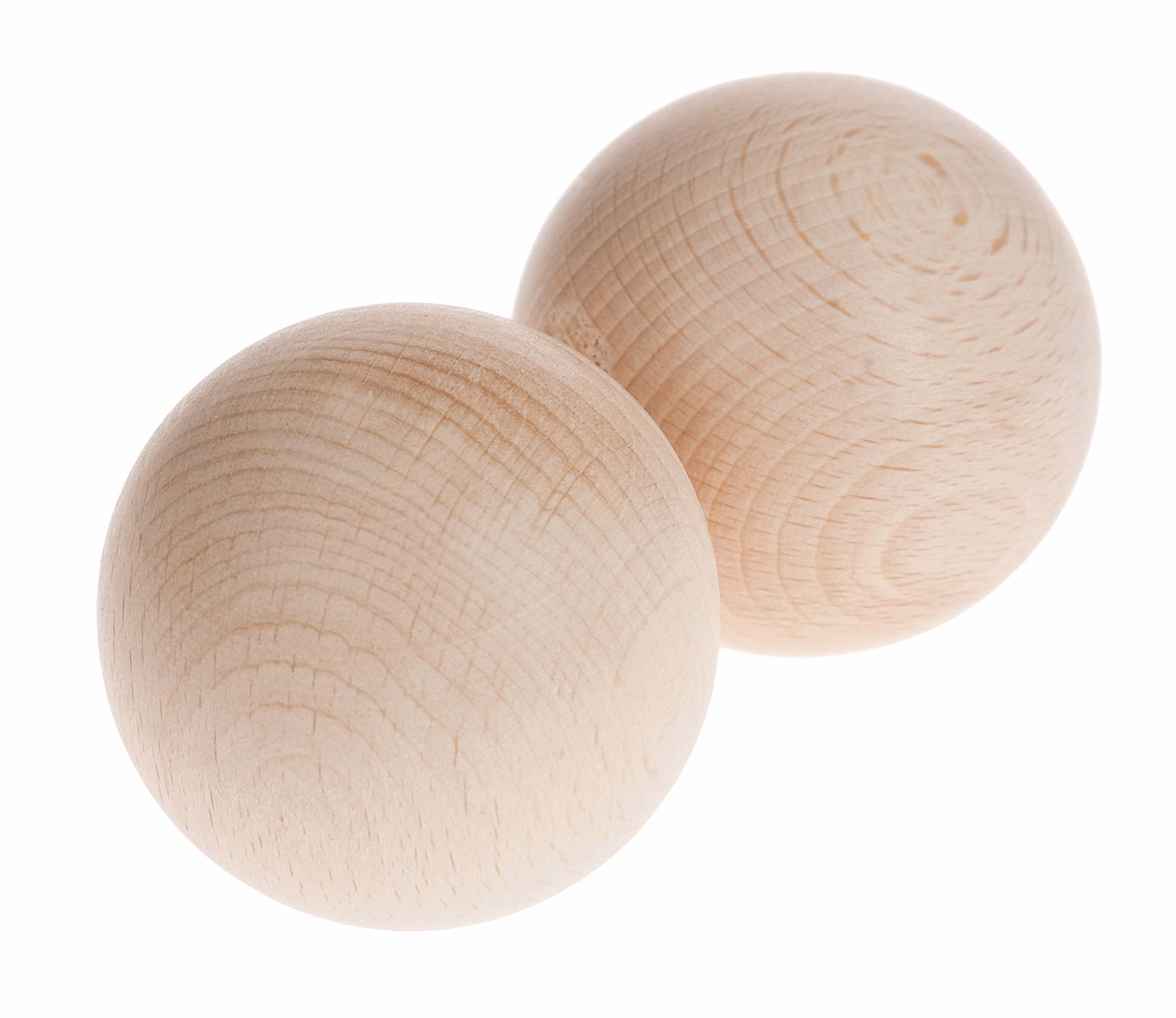 Houten ballen, zonder gat (50 mm) 2 stuks