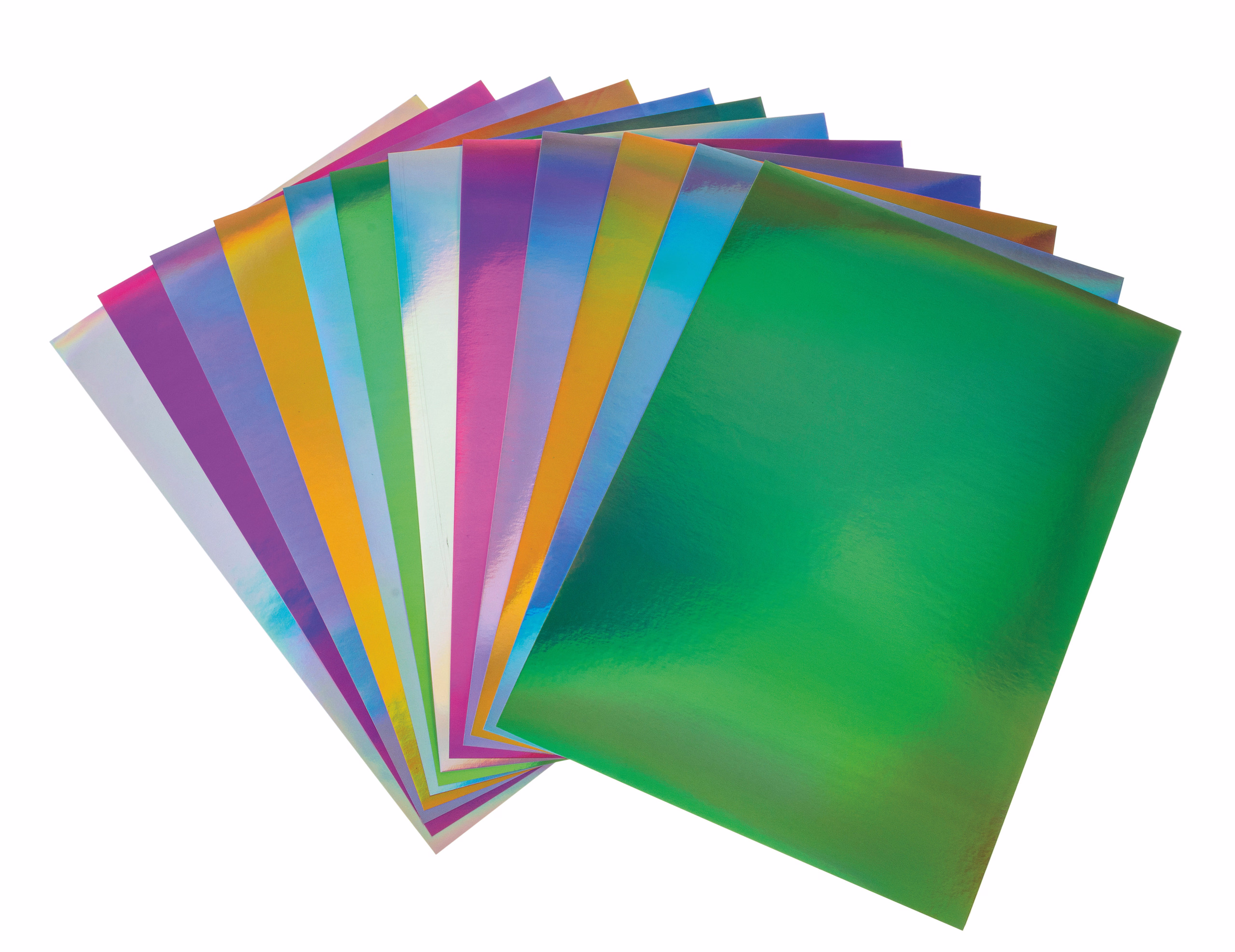 Magic Rainbow Paper Block, 12 Blatt irisierend