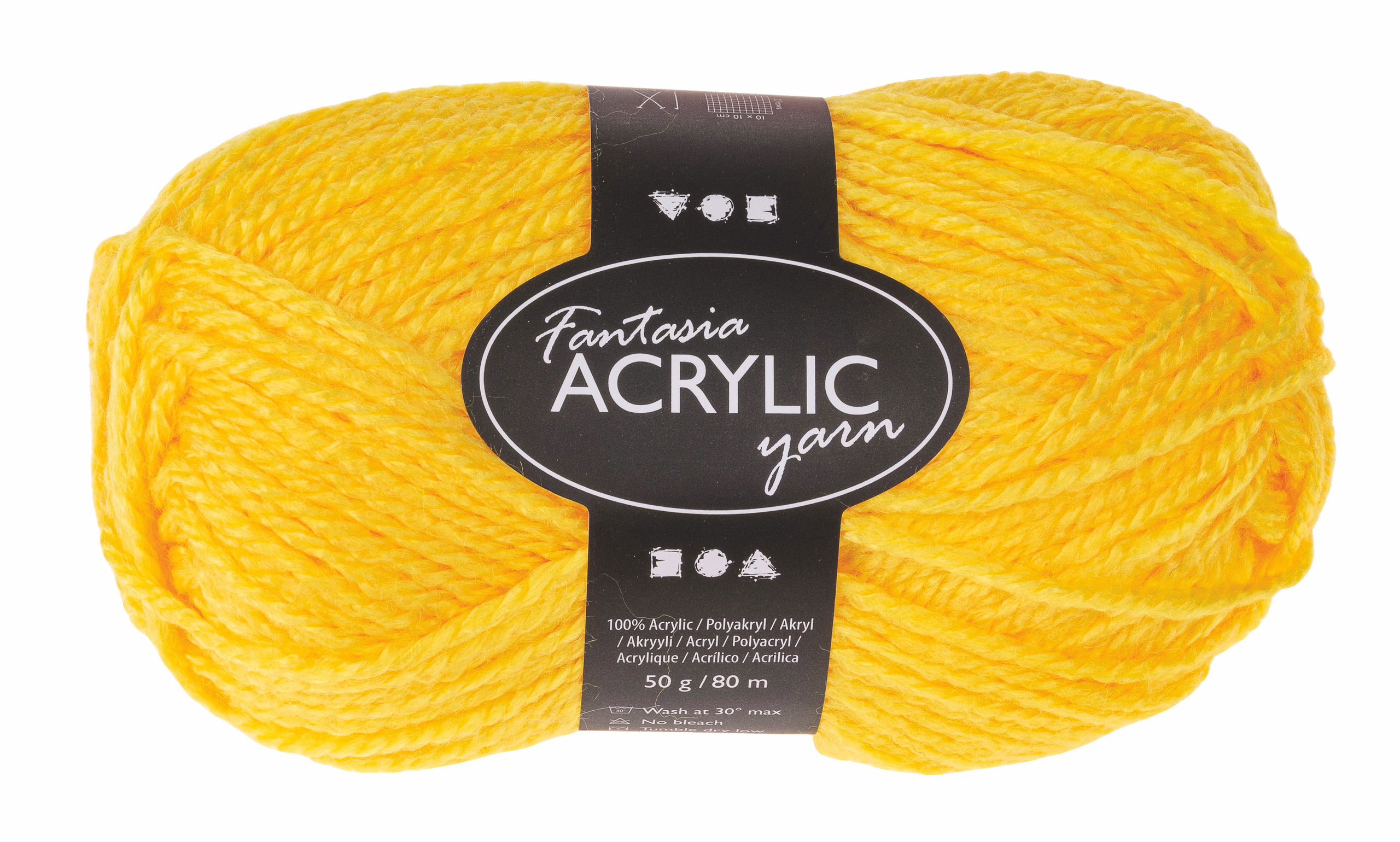 Acrylwol - Fantasia, 50G/80M, geel