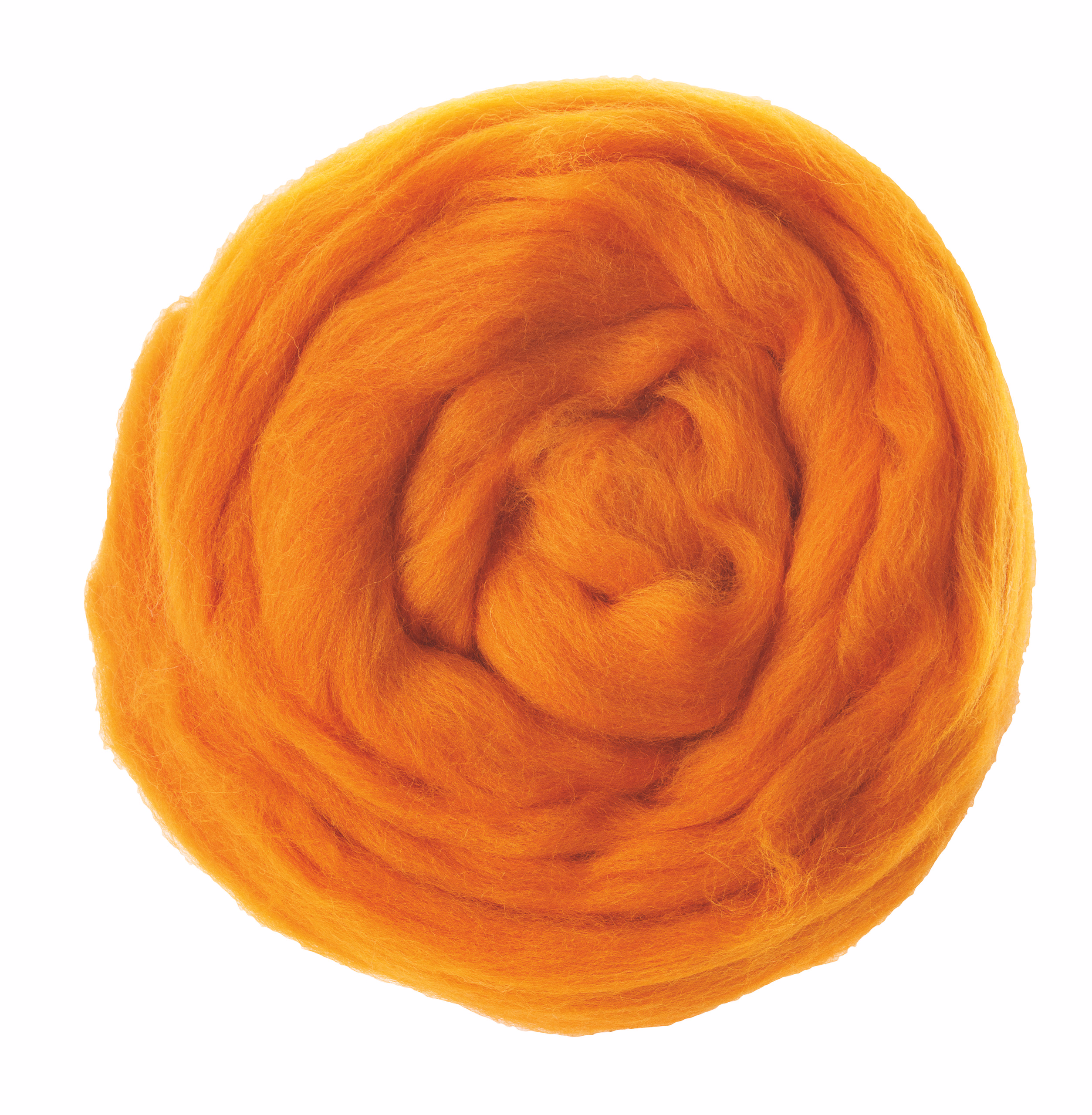 Laine de mouton cardée, 50 g orange