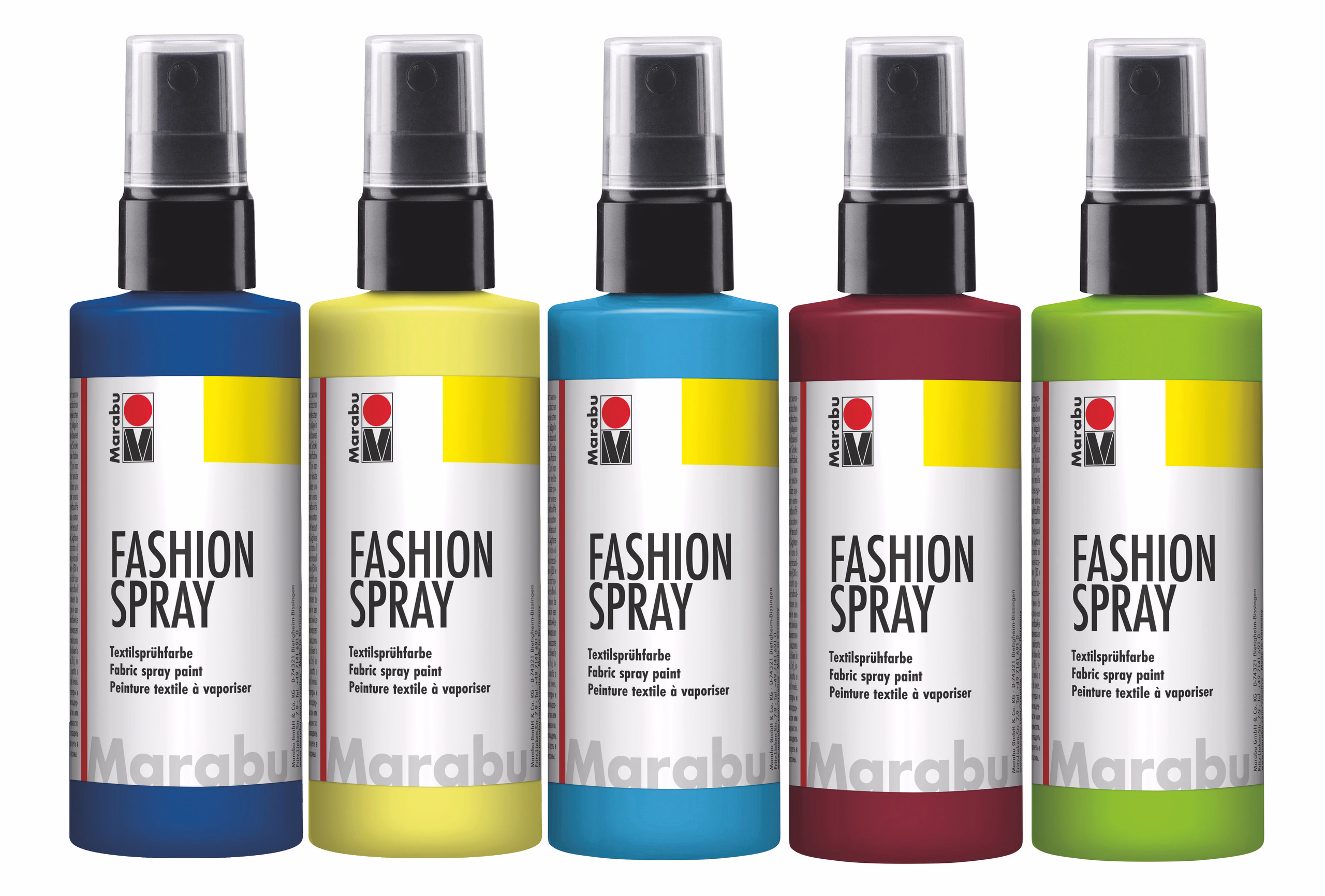 Marabu Fashion-Spray, 5 Farben sortiert