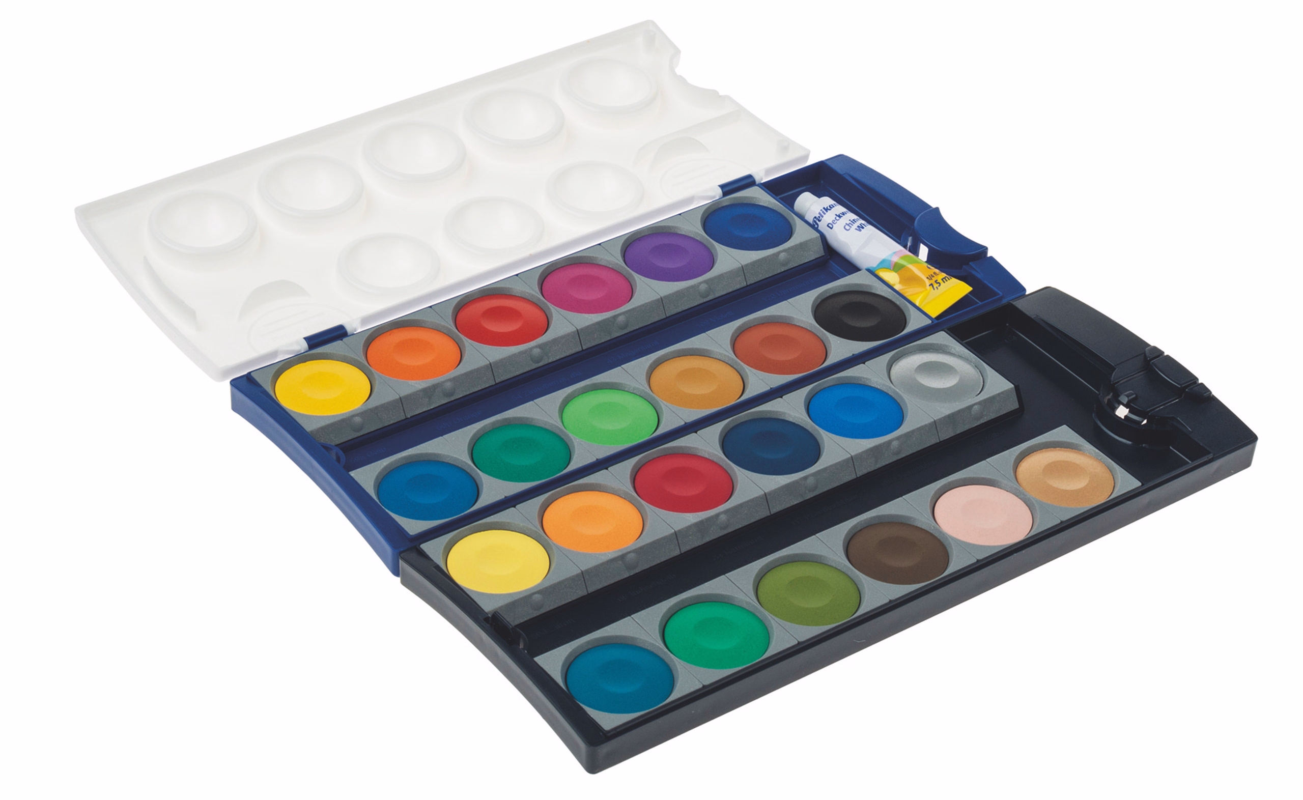 Pelikan K 24® Deckfarbkasten, 24 Farben/1 Deckweiß