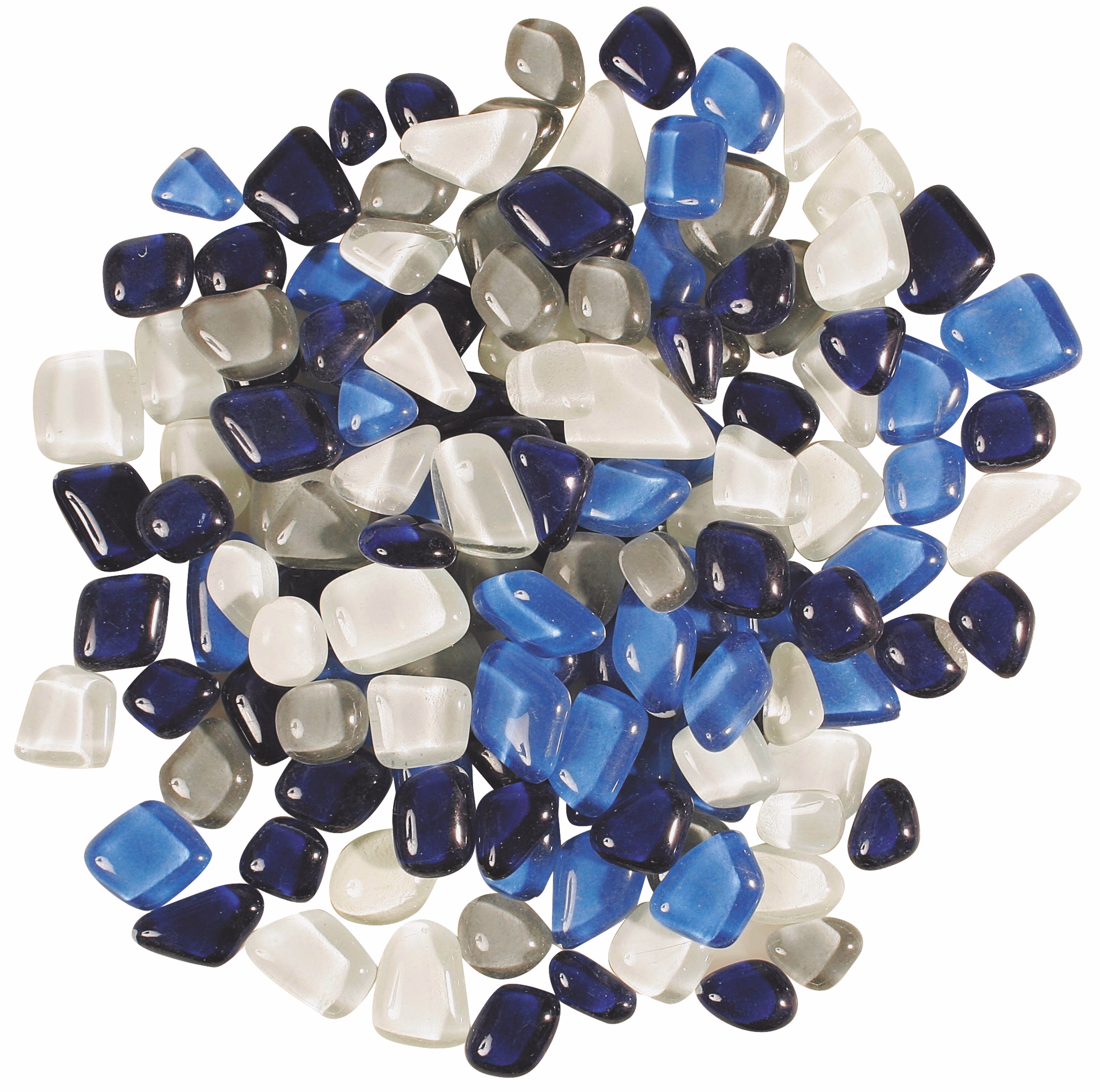 Mosaik Softglas, 200 g blau-mix