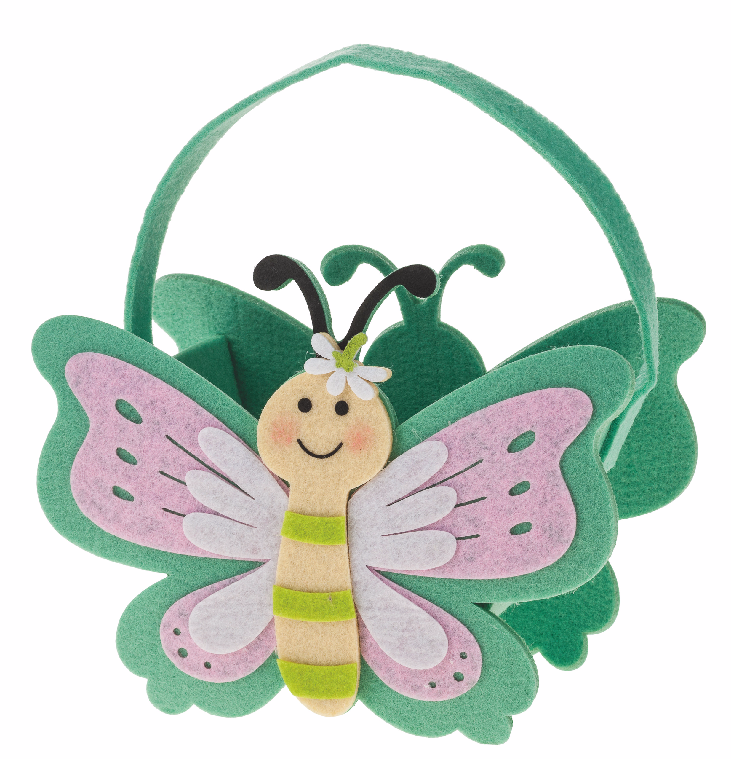 Filztasche Schmetterling, mintgrün (20,5x11x16 cm)