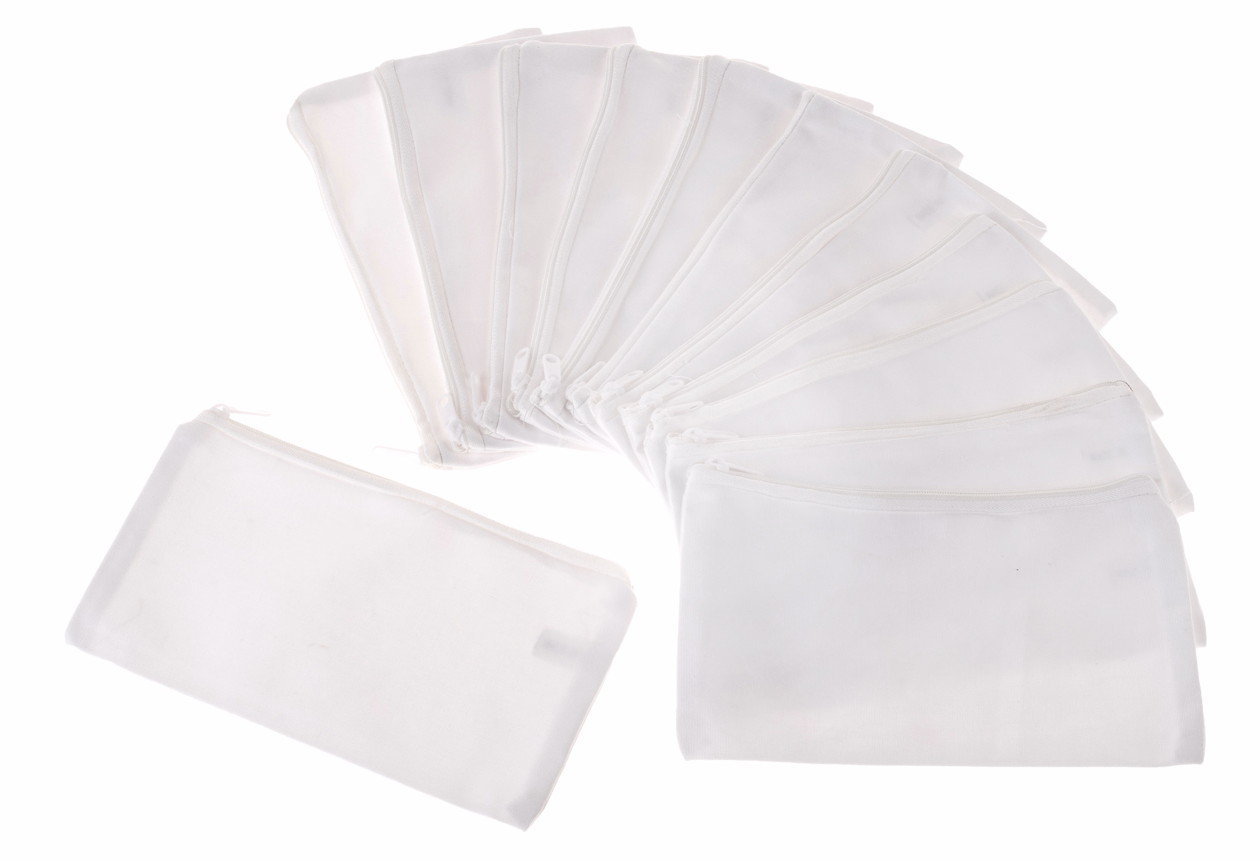 Katoenen etuis (22 x 12 cm) wit, 12 stuks