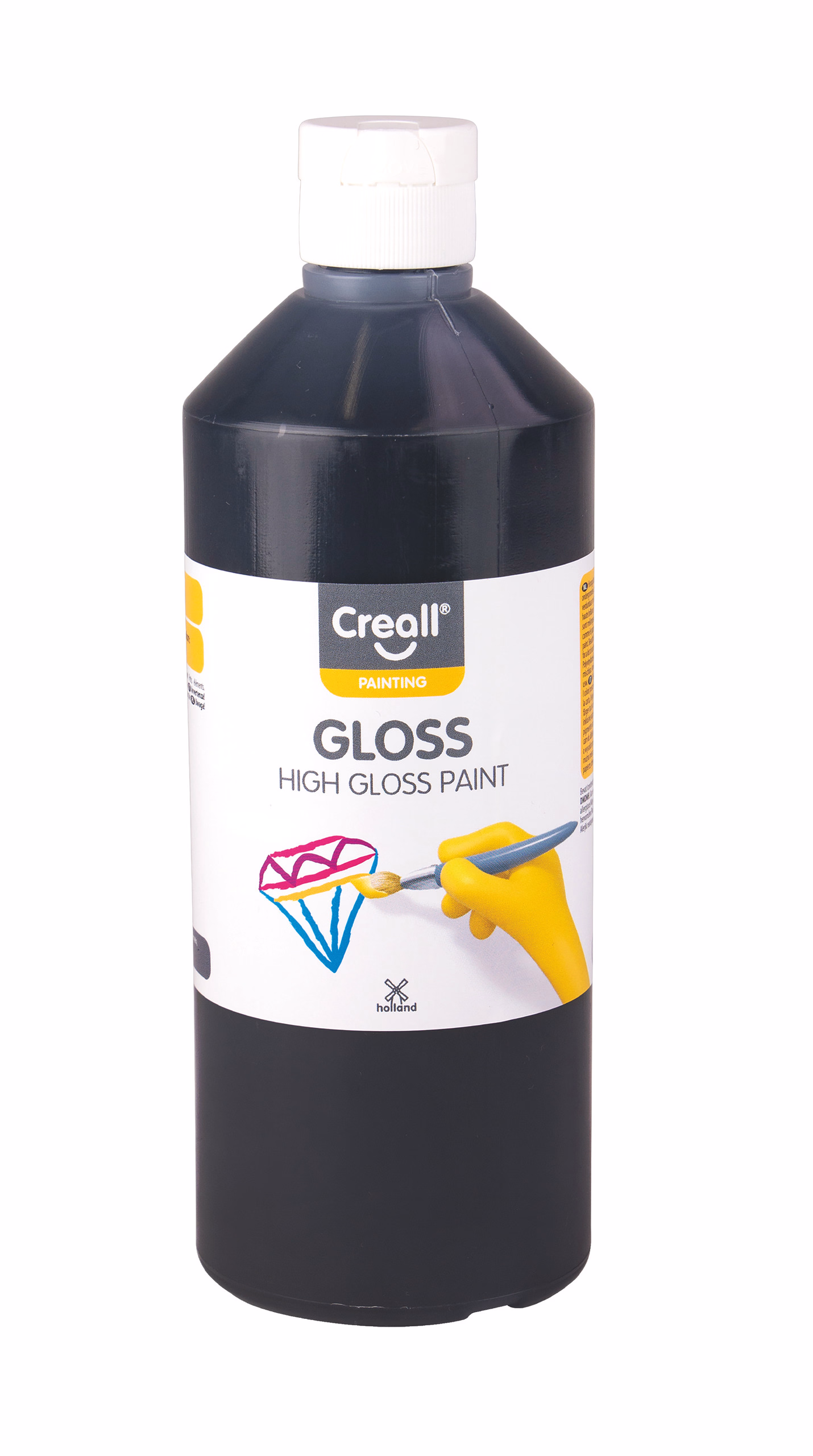Creall Gloss Farbe, 500 ml schwarz