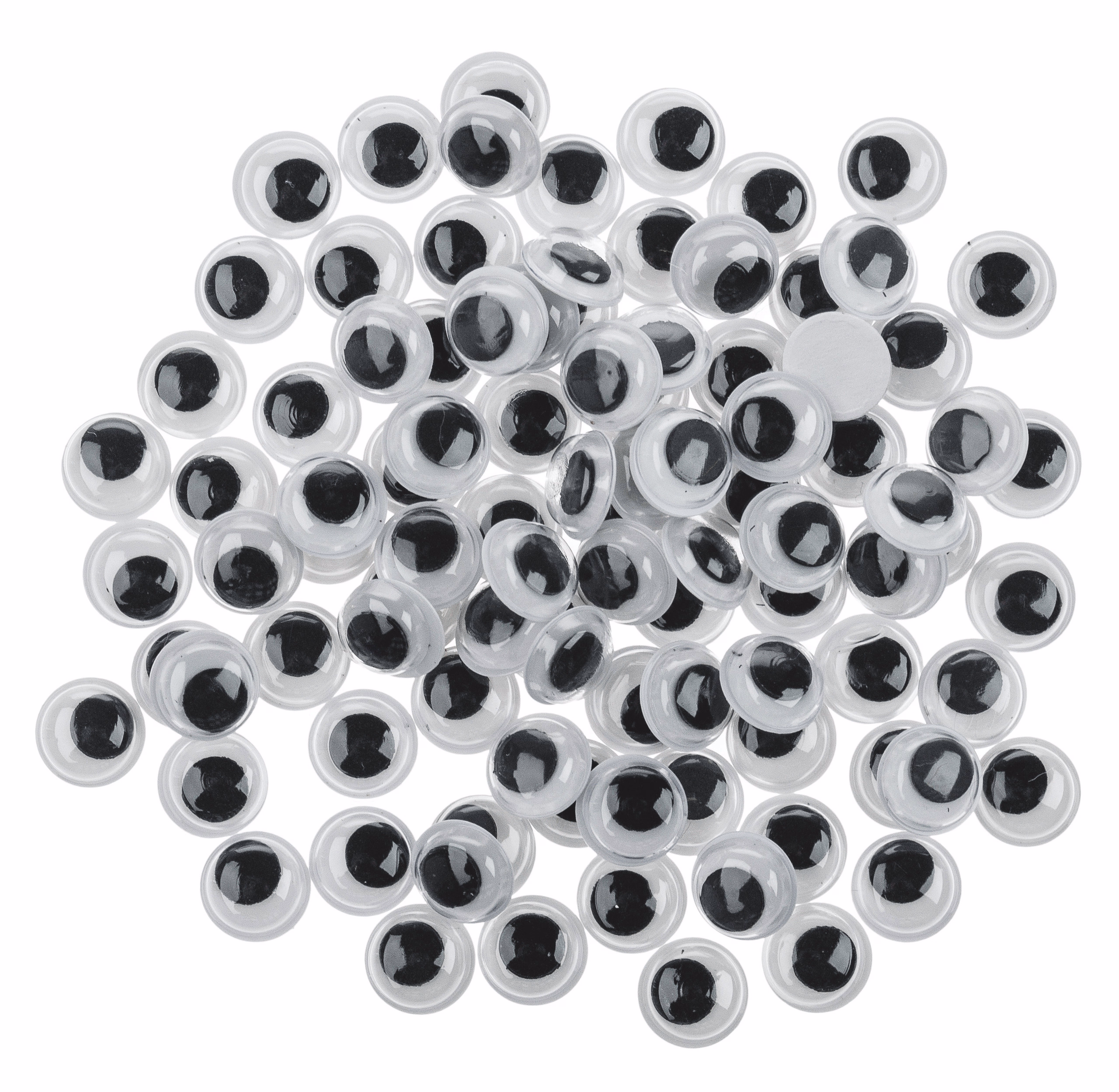 Wackelaugen (20 mm), 100 Stück rund