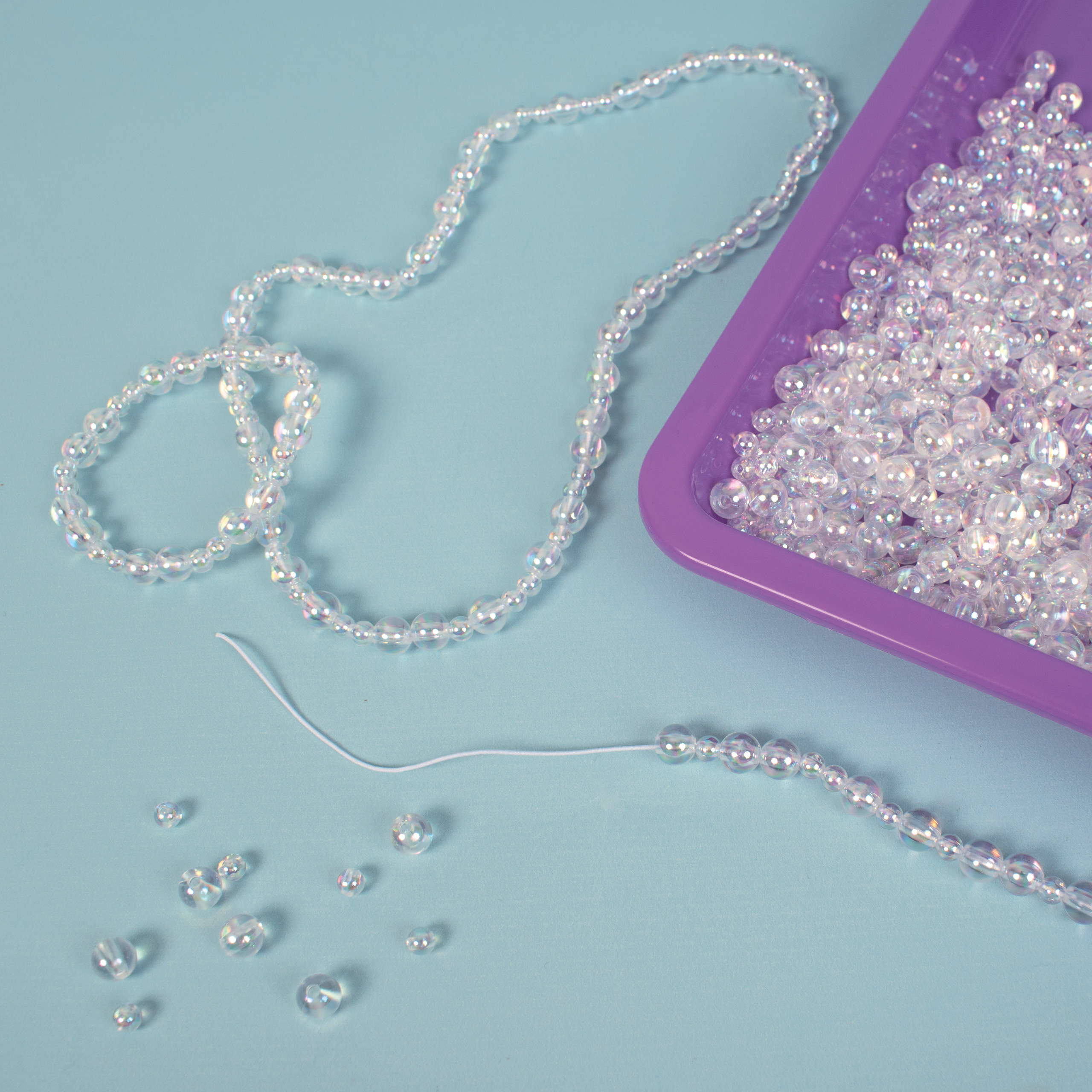 Demi-perles en plastique, autocollants, 2 mm, 160 pces, crème Demi-perles en plastique, autocollants, 2 mm, 160 pces, crème