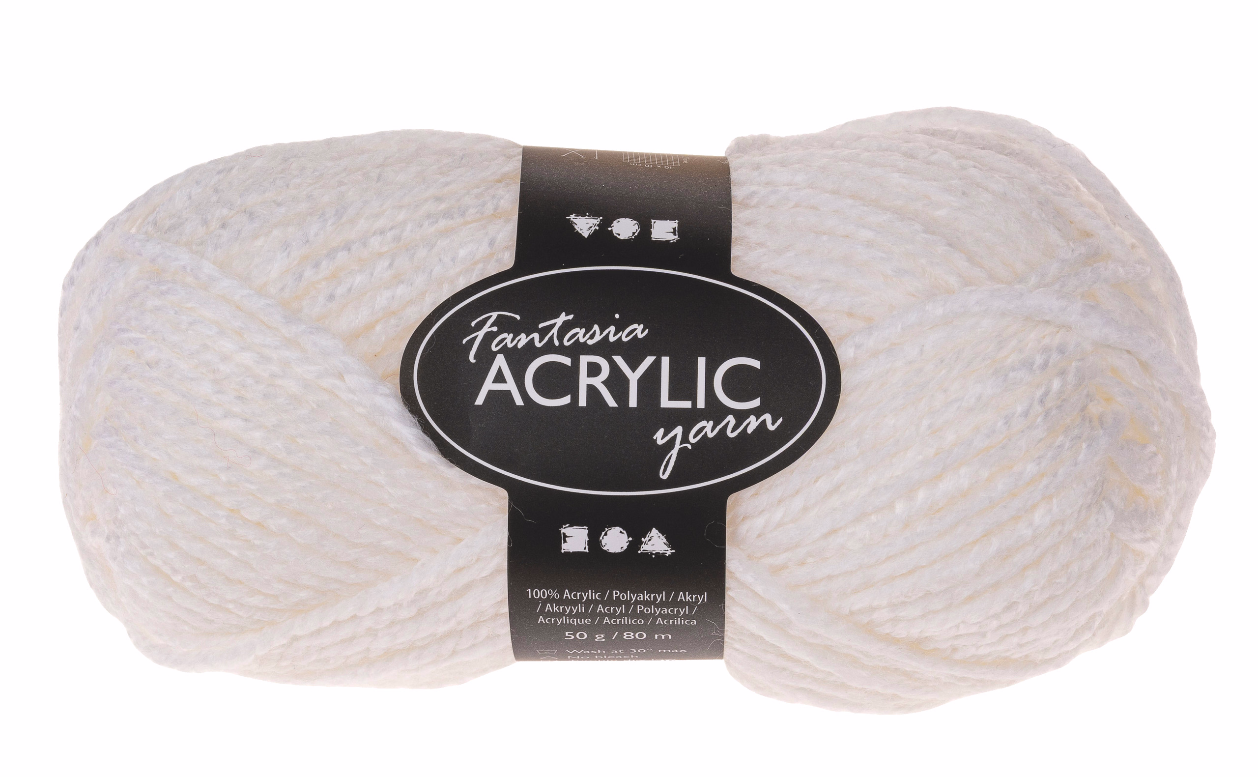 Fantasia Polyacryl Garn 50g/80m, weiß