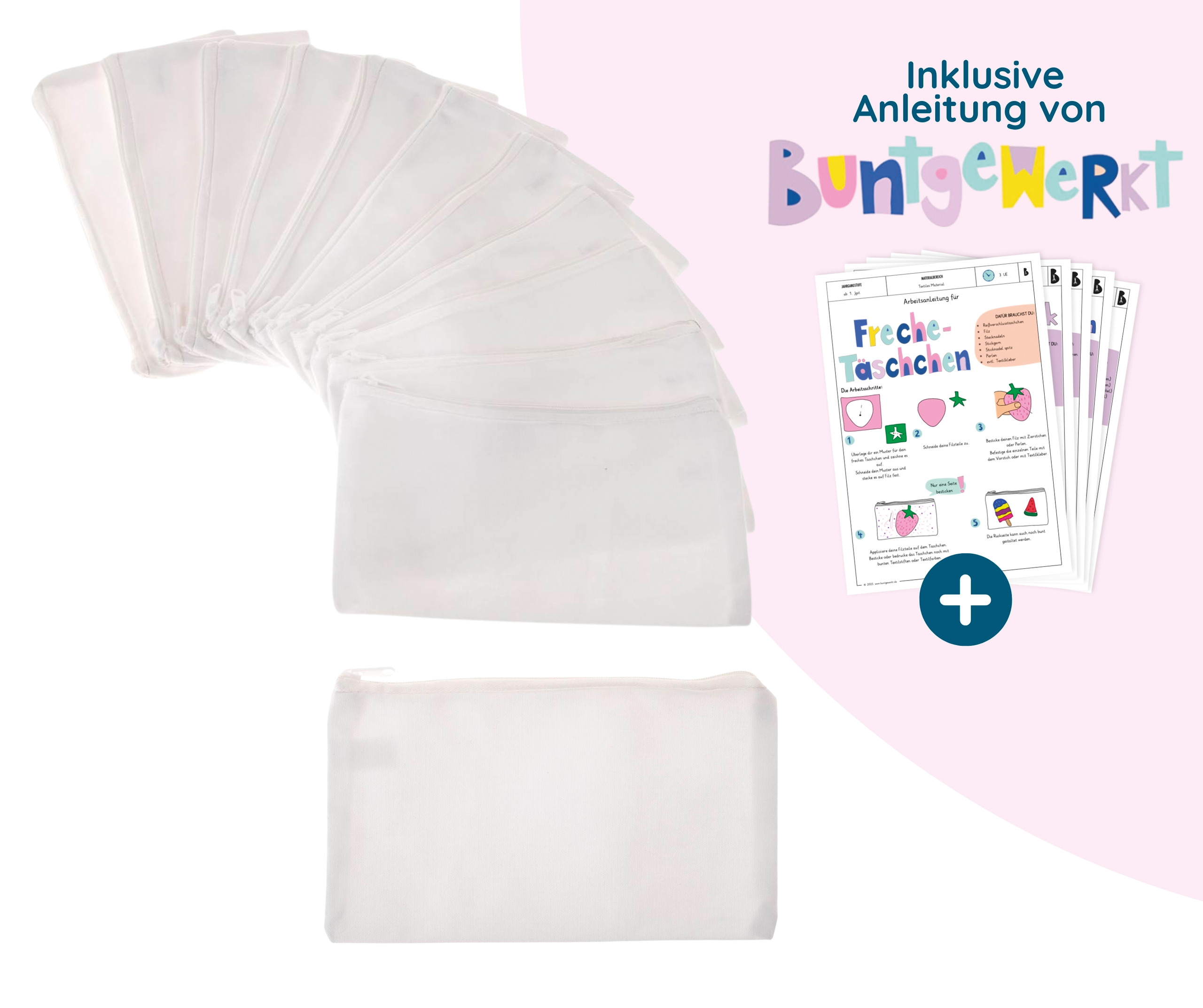 Mäppchen inkl. Anleitung Buntgewerkt Freche Tasche