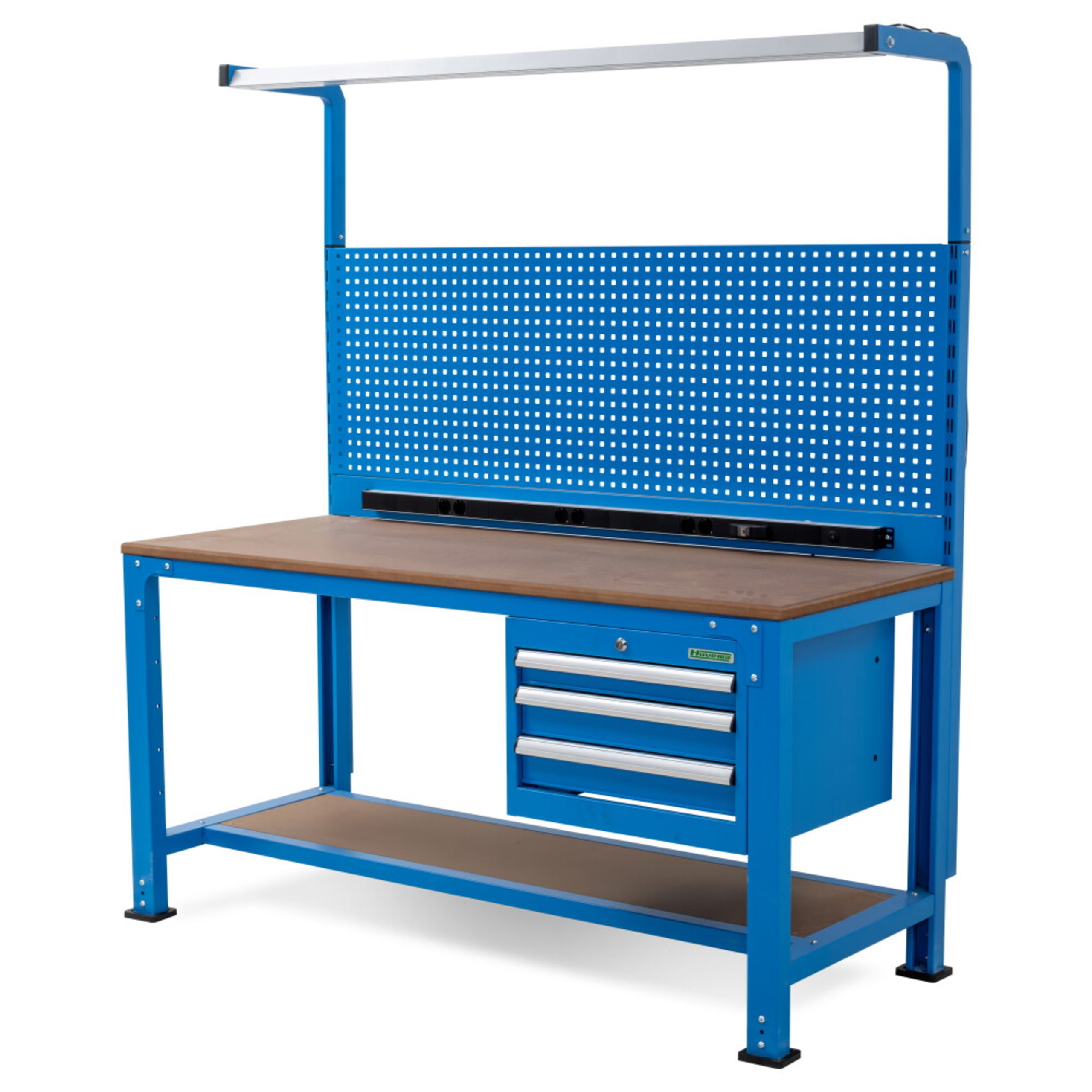 Werktafel met tl-verlichting en mdf werkblad