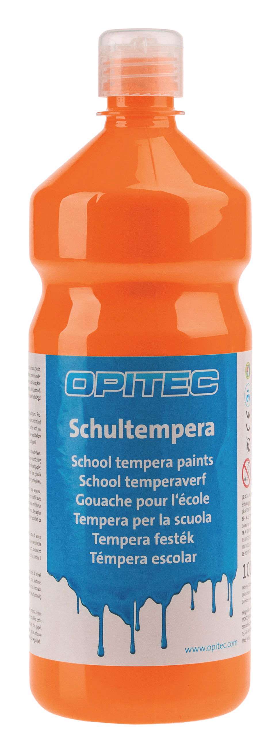OPITEC Schulmalfarbe, 1000 ml orange