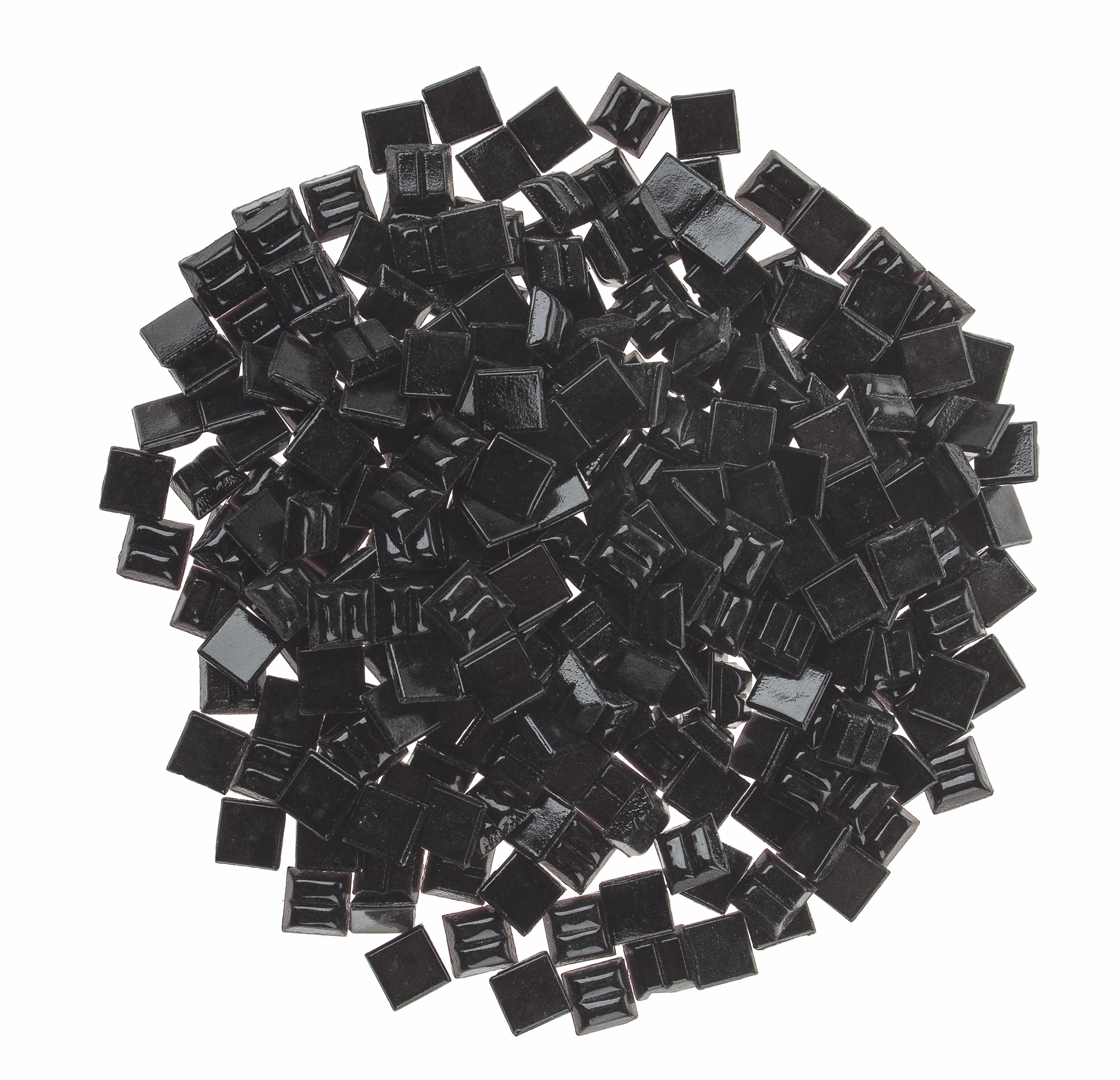Mosaik-Glassteine, 300 Stück schwarz (10 x 10 mm)