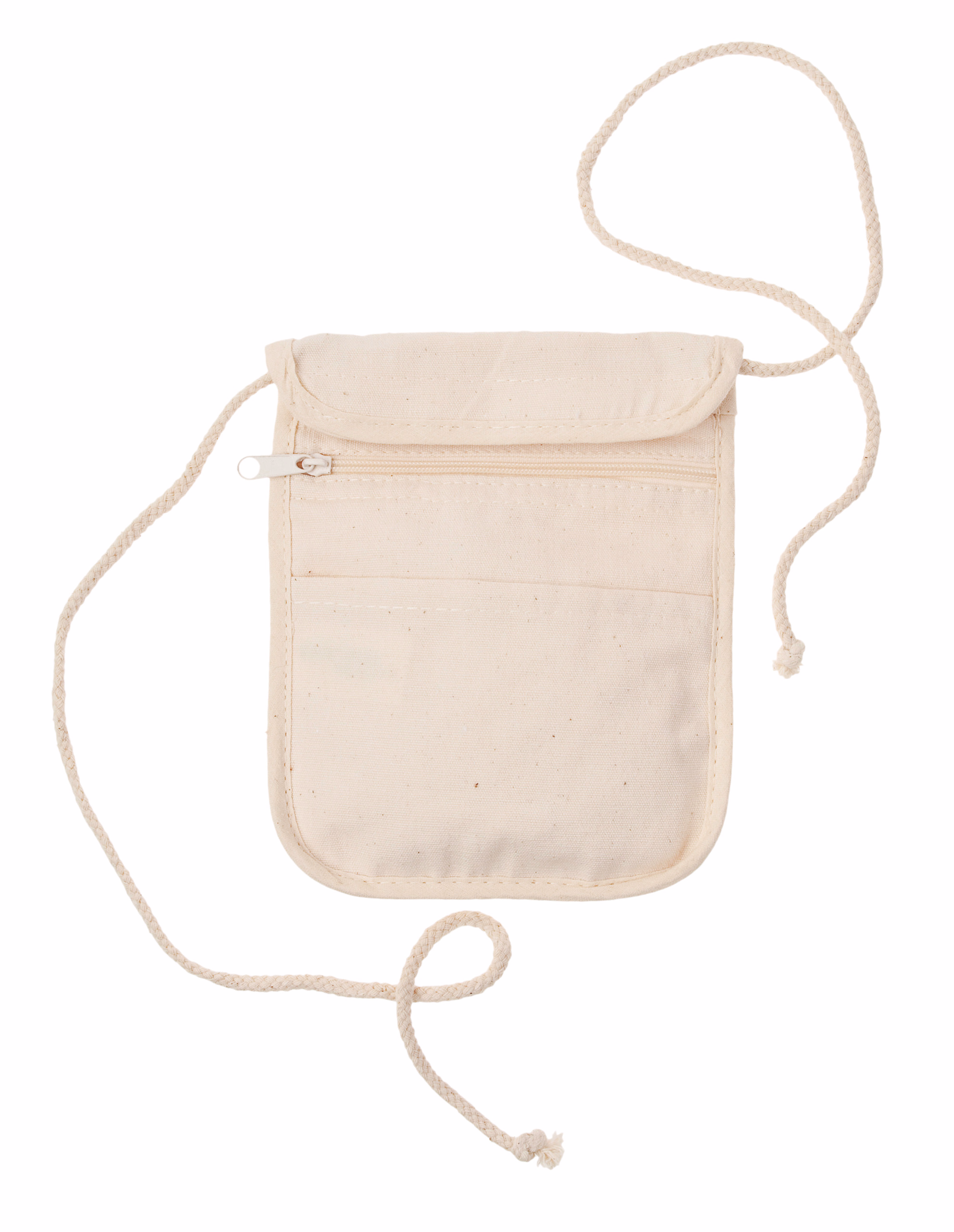 Umhängegeldbeutel natur ca. 145 x 175 mm