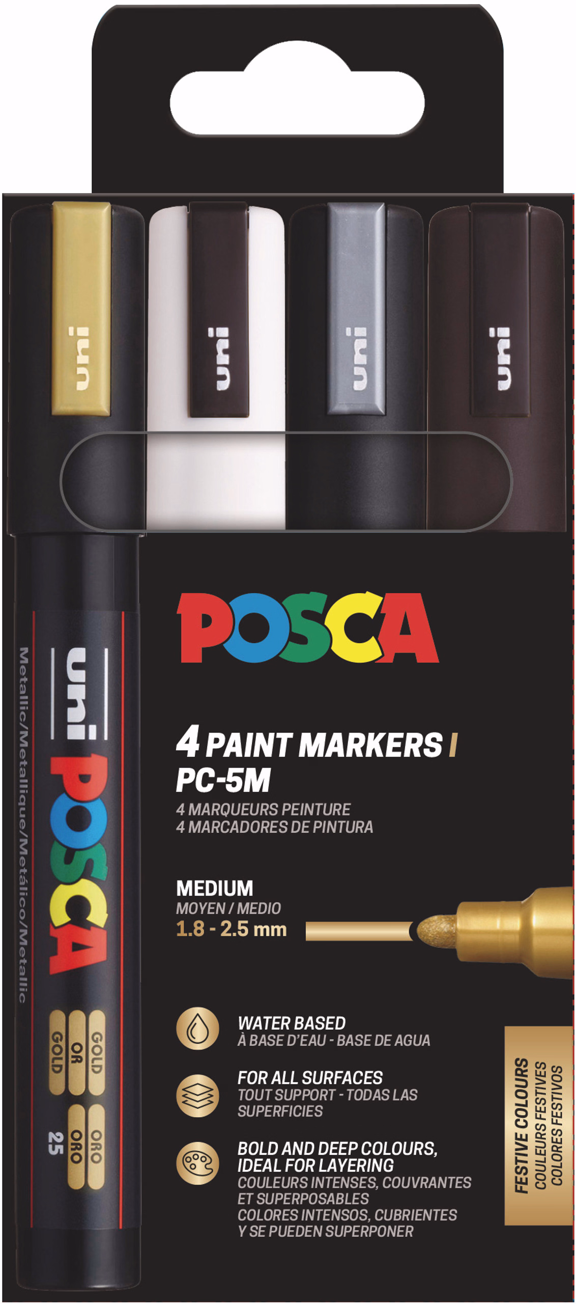 POSCA Marker PC-5M, 4er Set